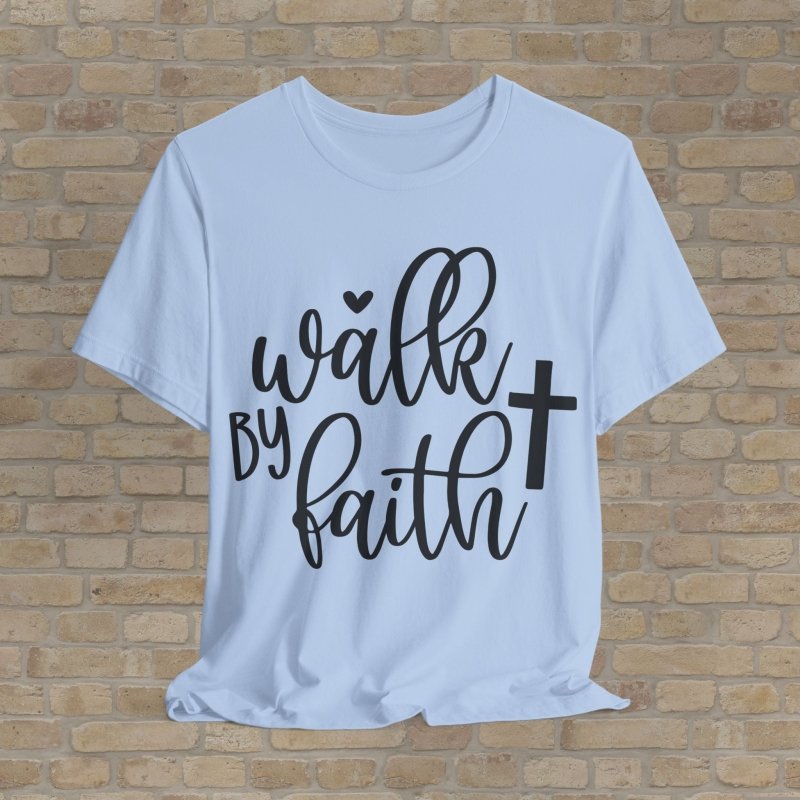Mostly Text T-Shirts Living By Faith Tee - Vibrant Styles