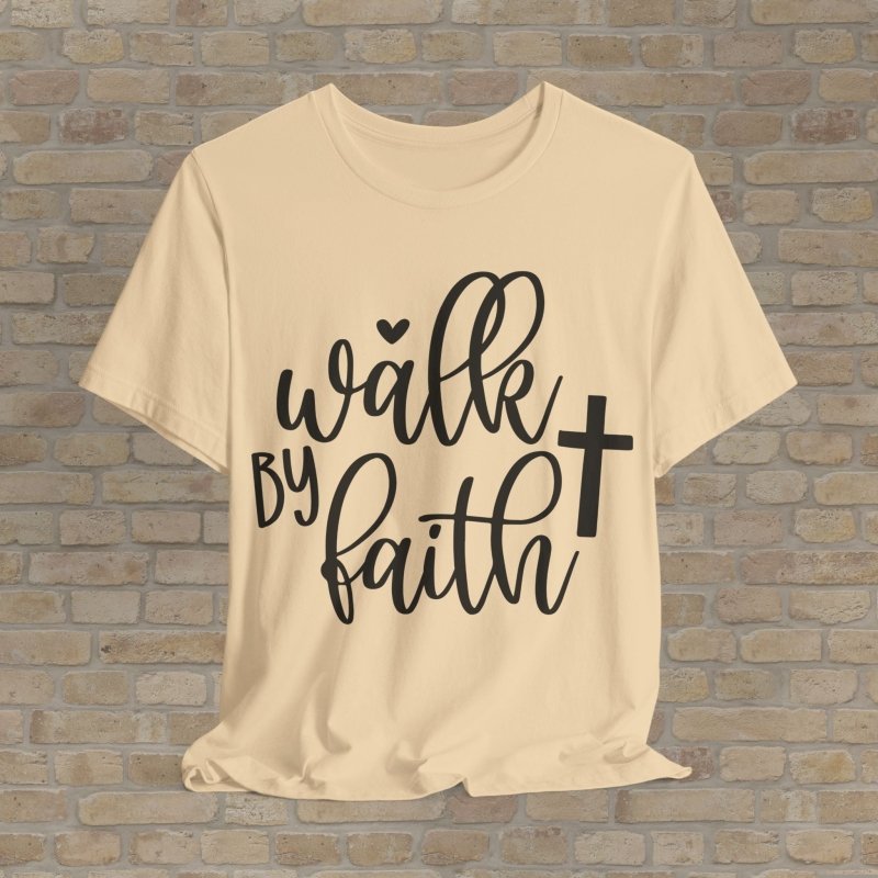 Mostly Text T-Shirts Living By Faith Tee - Vibrant Styles