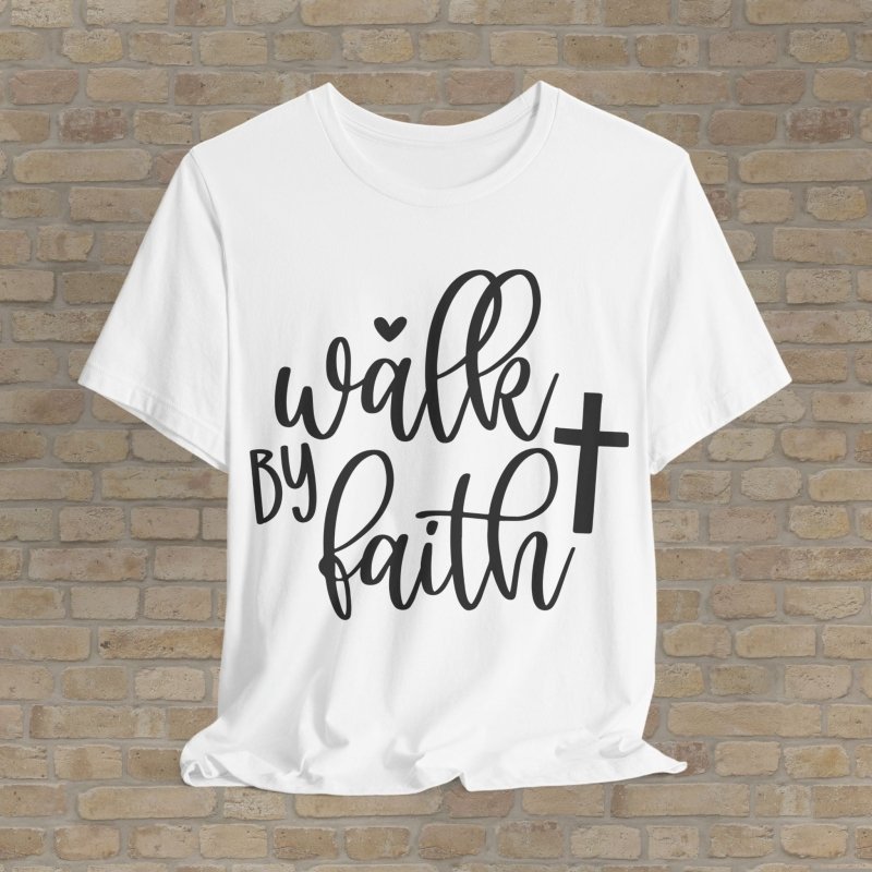 Mostly Text T-Shirts Living By Faith Tee - Vibrant Styles