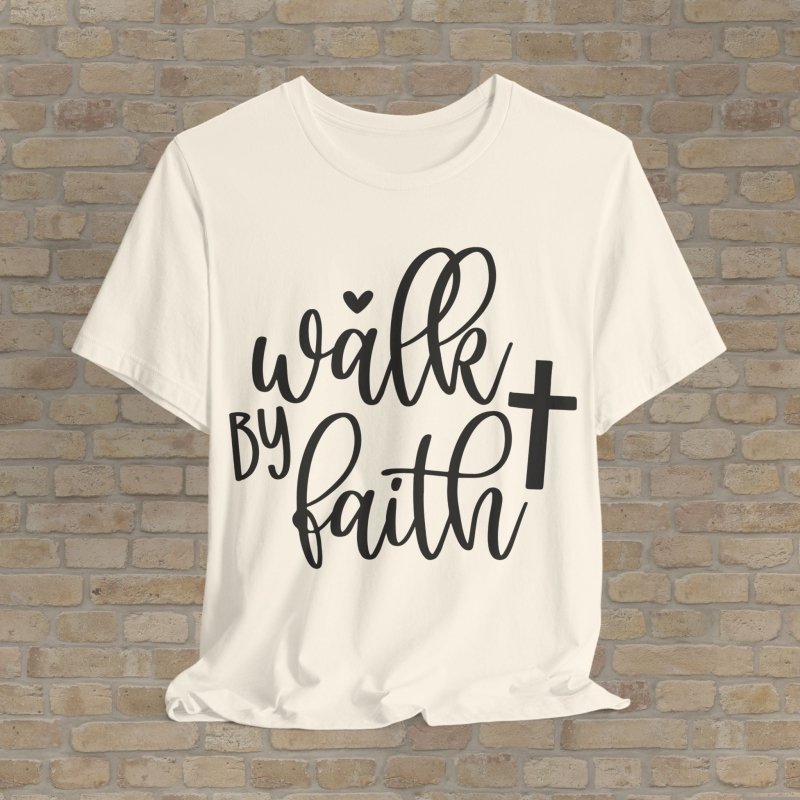 Mostly Text T-Shirts Living By Faith Tee - Vibrant Styles