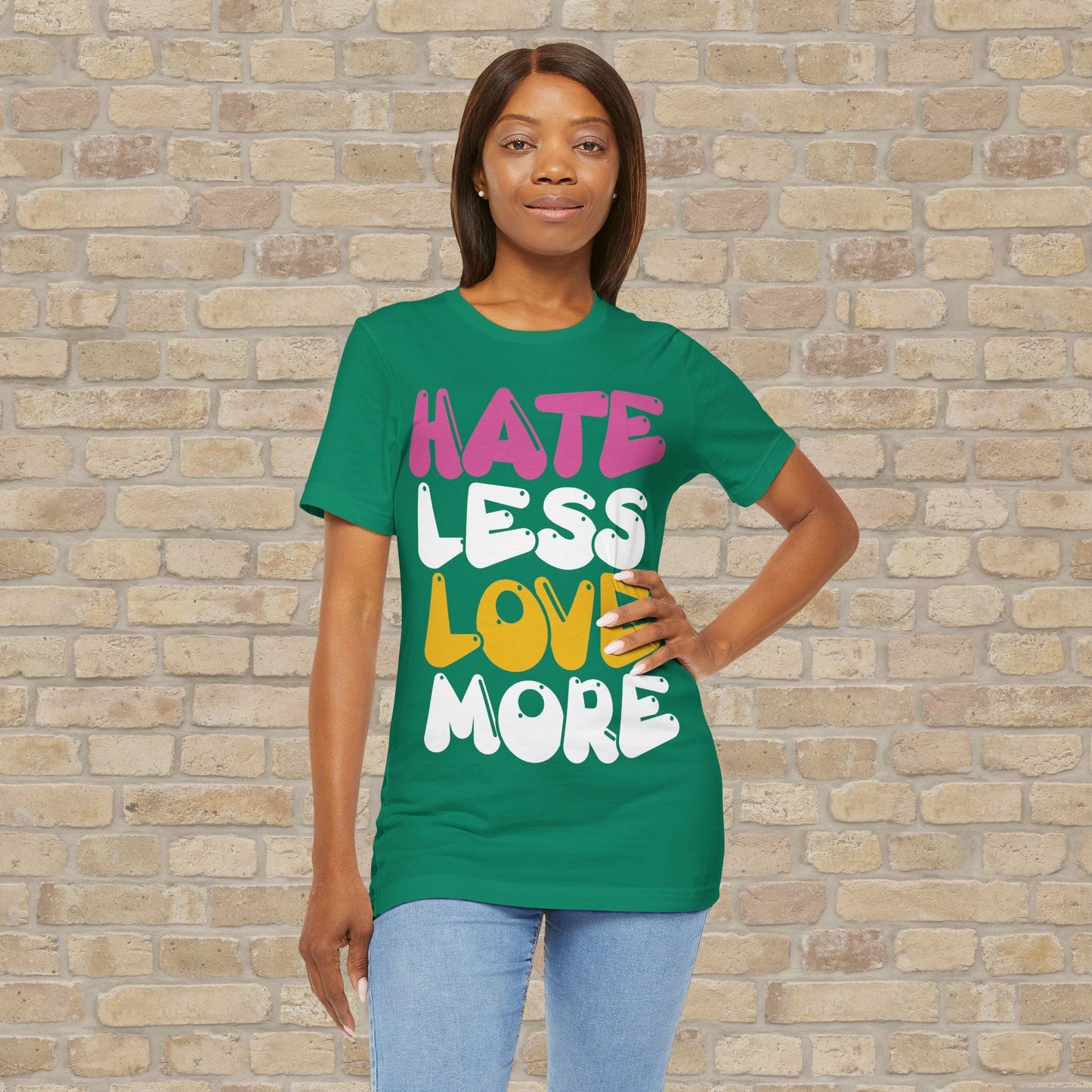 Text Only Love More Tee - Vibrant Styles