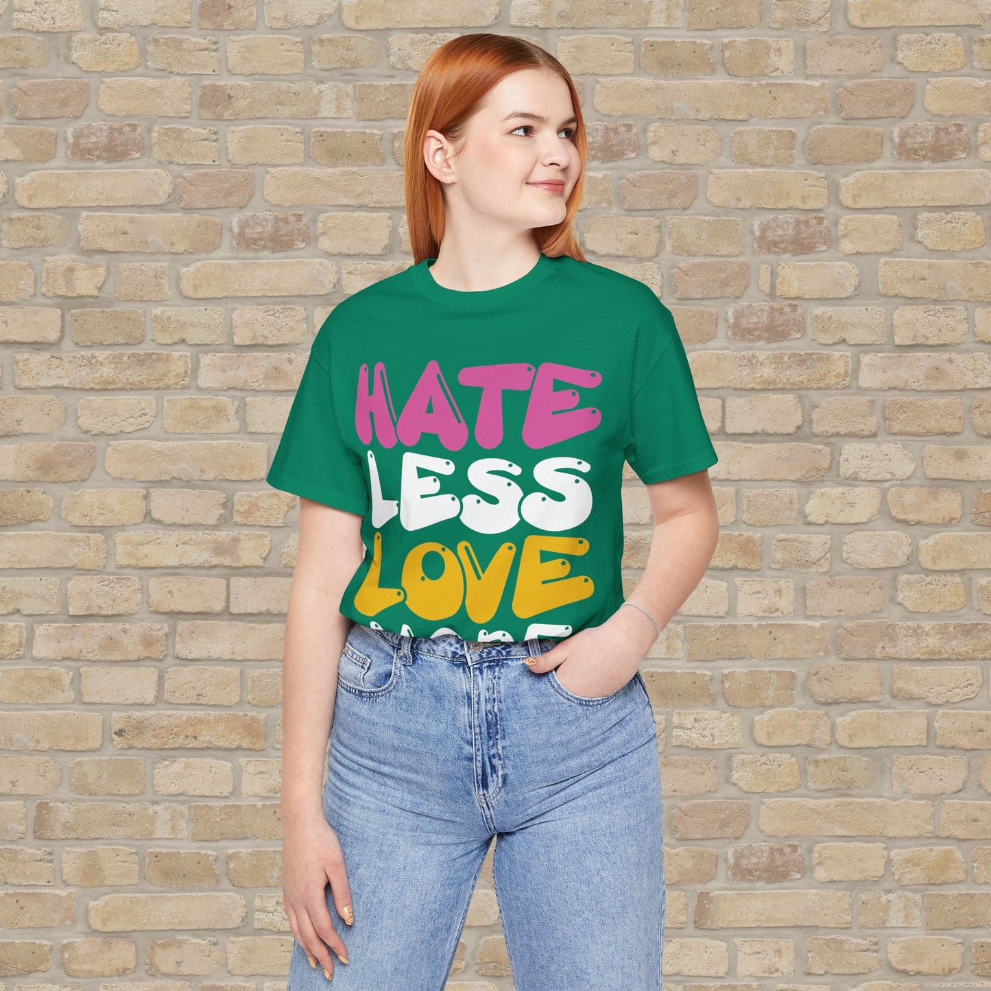 Text Only Love More Tee - Vibrant Styles