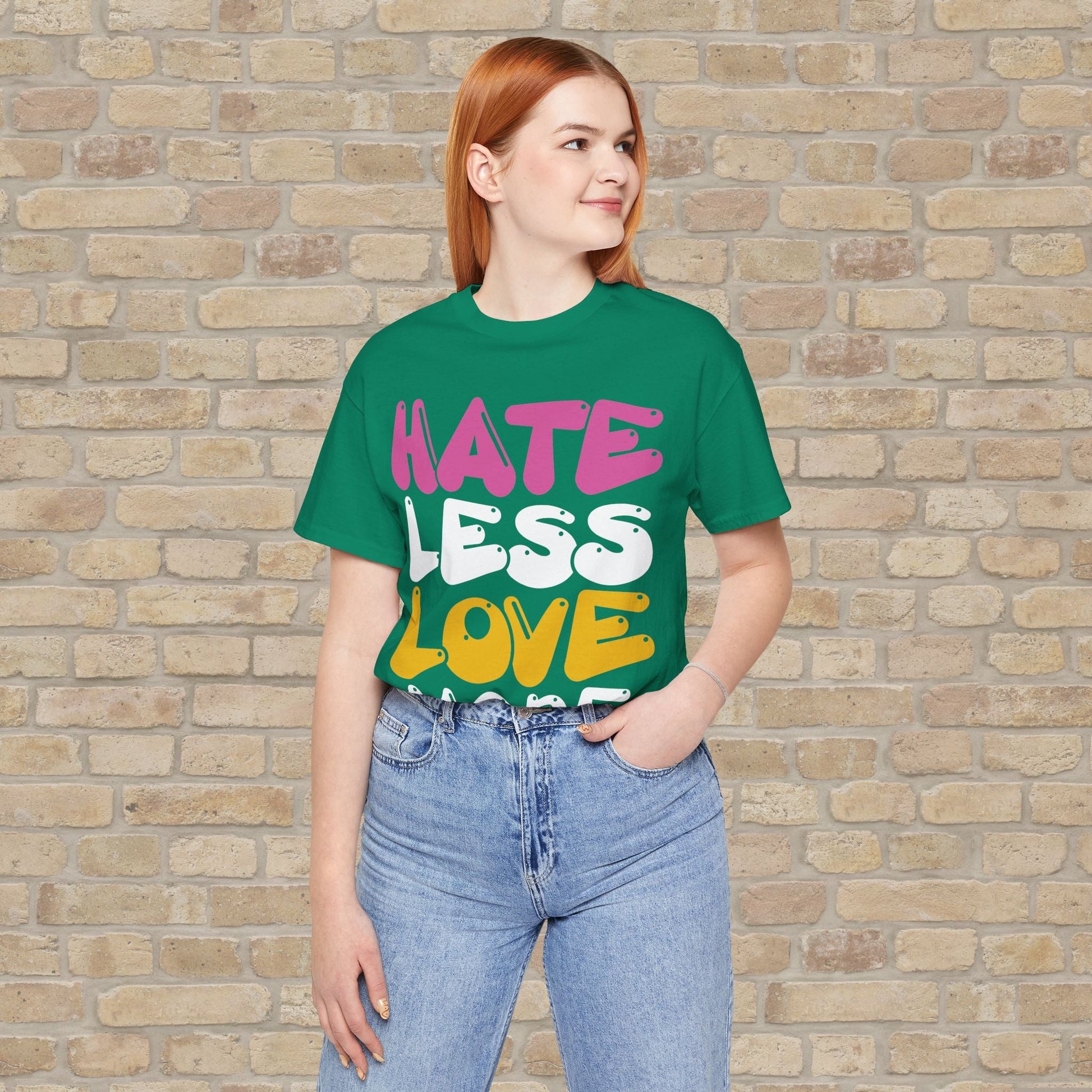 Text Only Love More Tee - Vibrant Styles