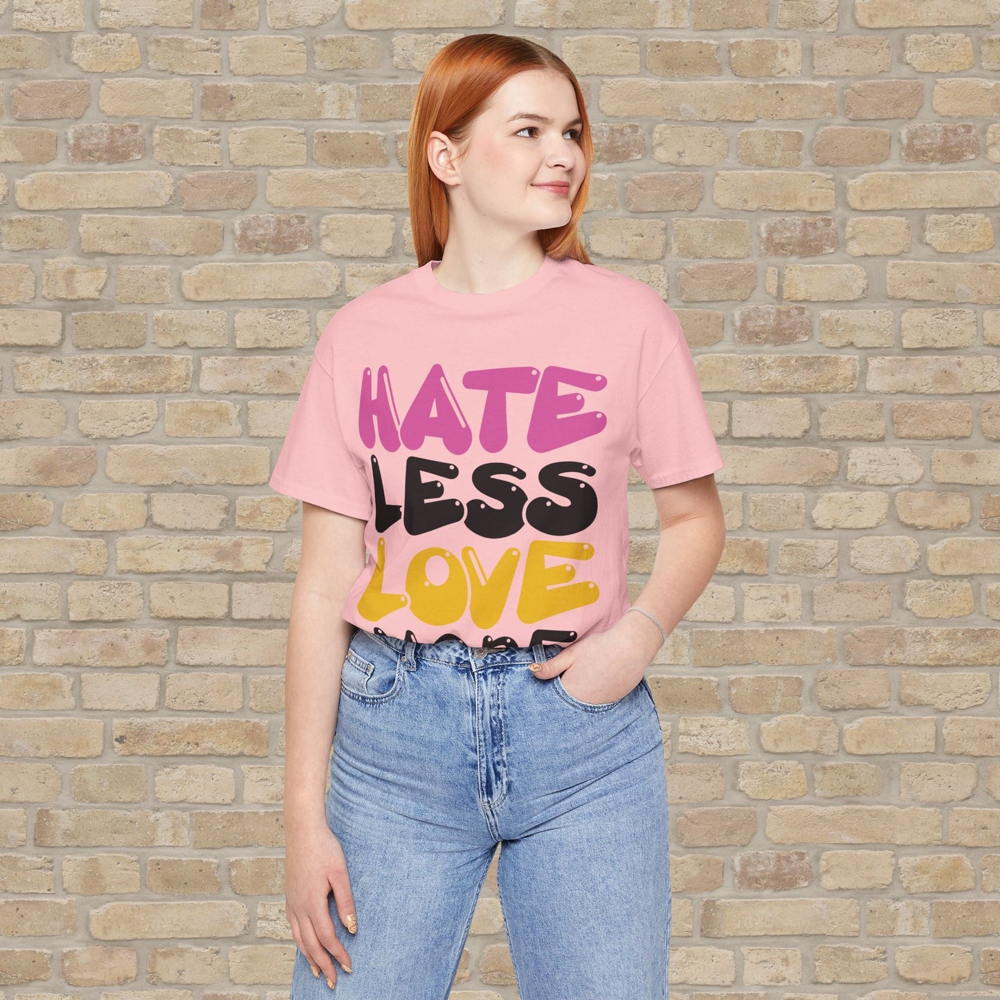 Text Only Love More Tee - Vibrant Styles