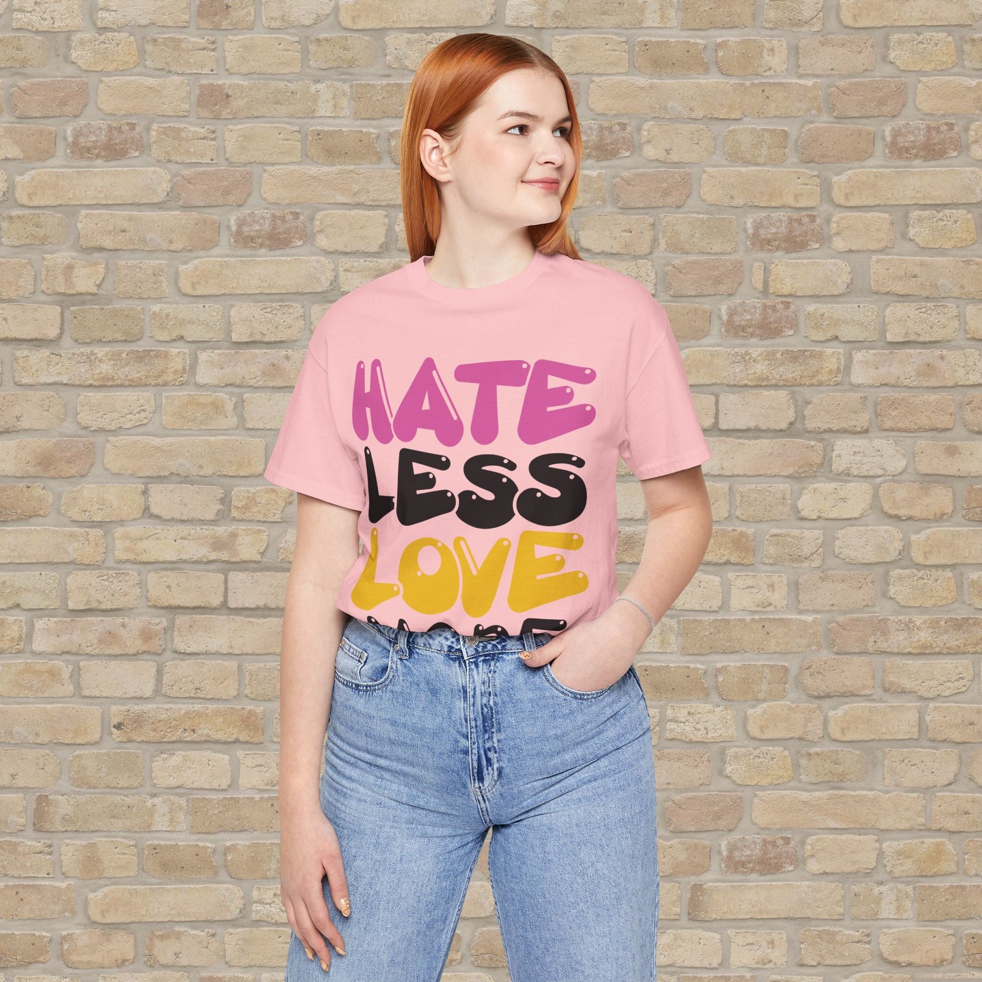Text Only Love More Tee - Vibrant Styles
