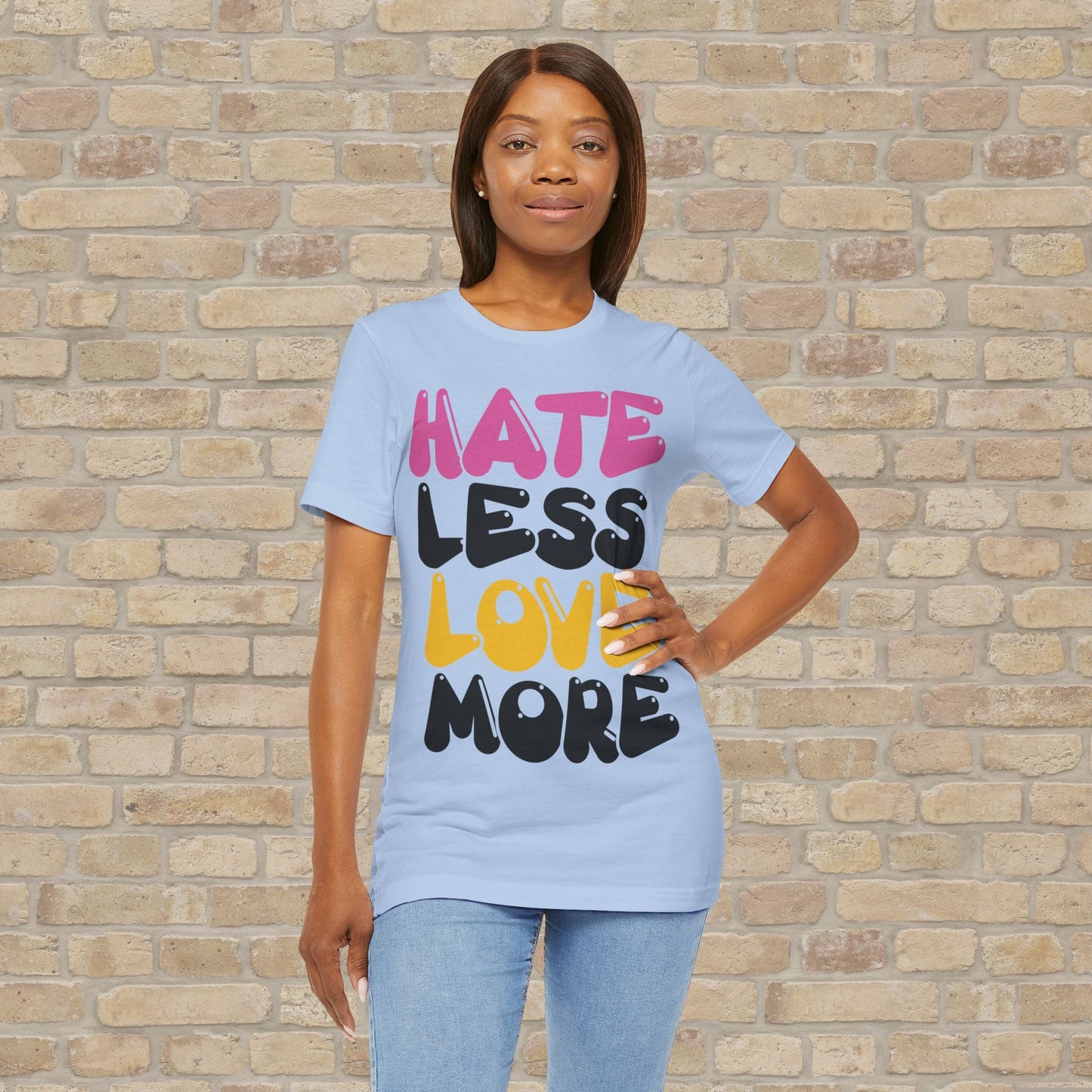 Text Only Love More Tee - Vibrant Styles