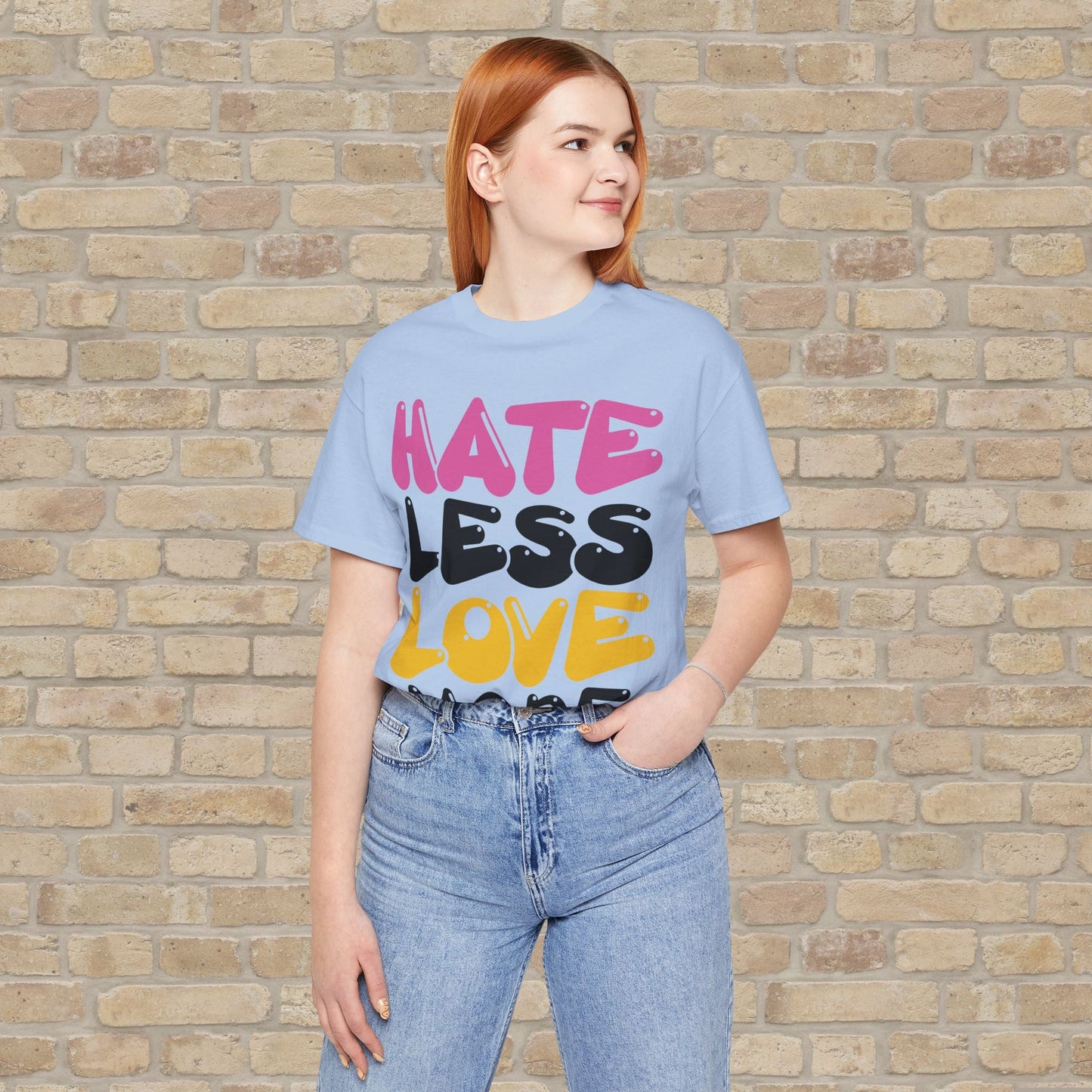 Text Only Love More Tee - Vibrant Styles