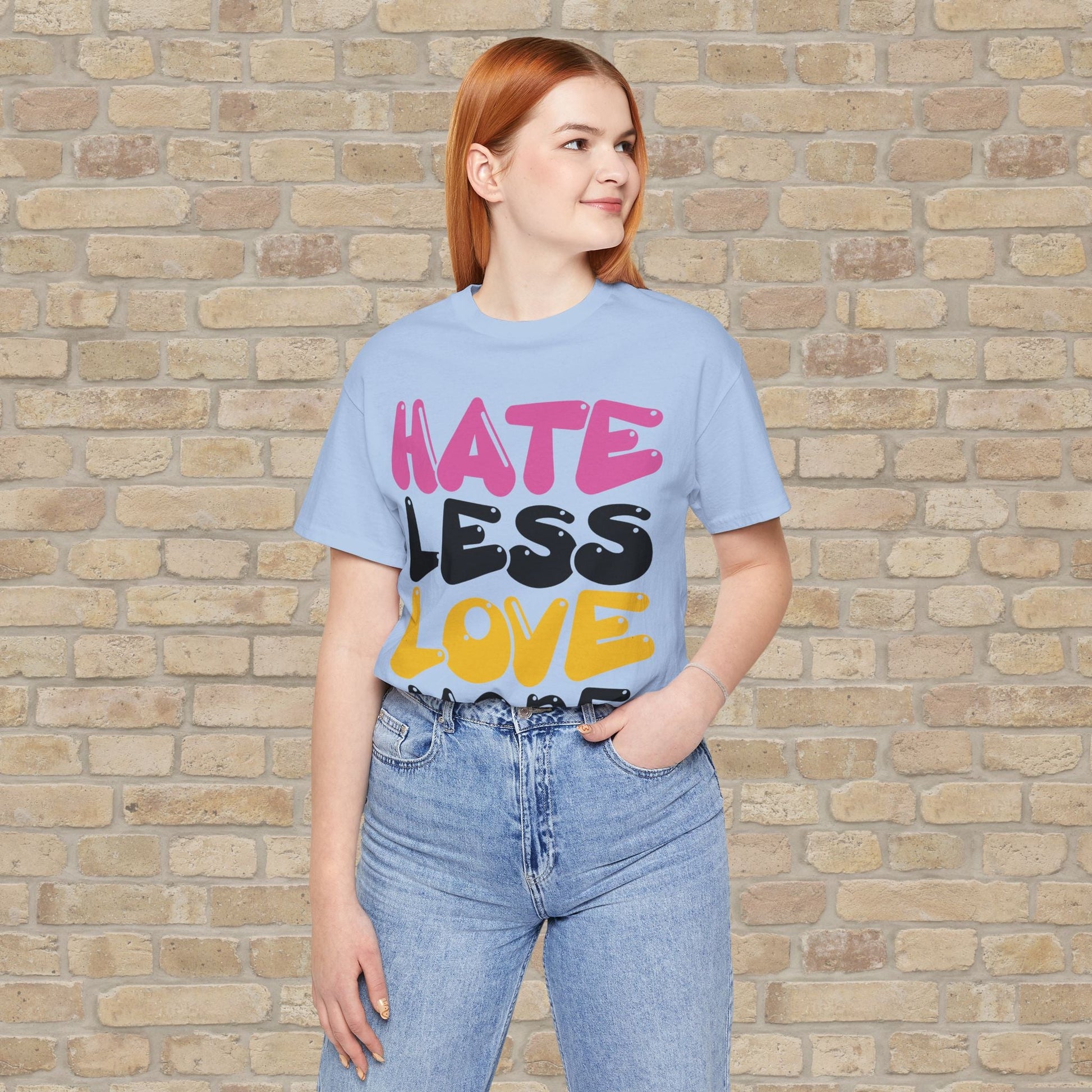 Text Only Love More Tee - Vibrant Styles