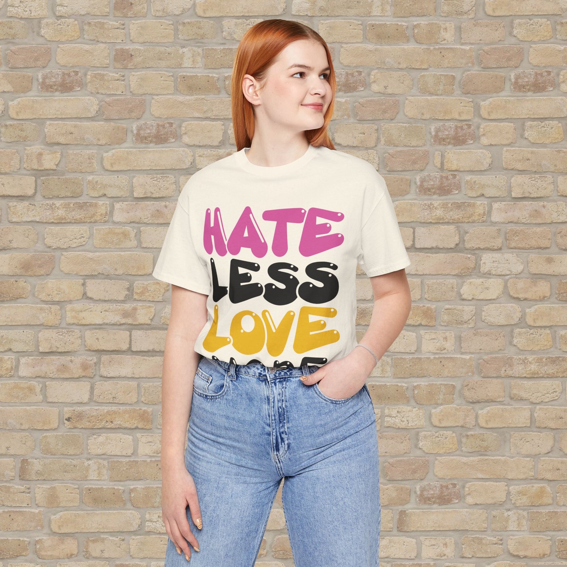 Text Only Love More Tee - Vibrant Styles
