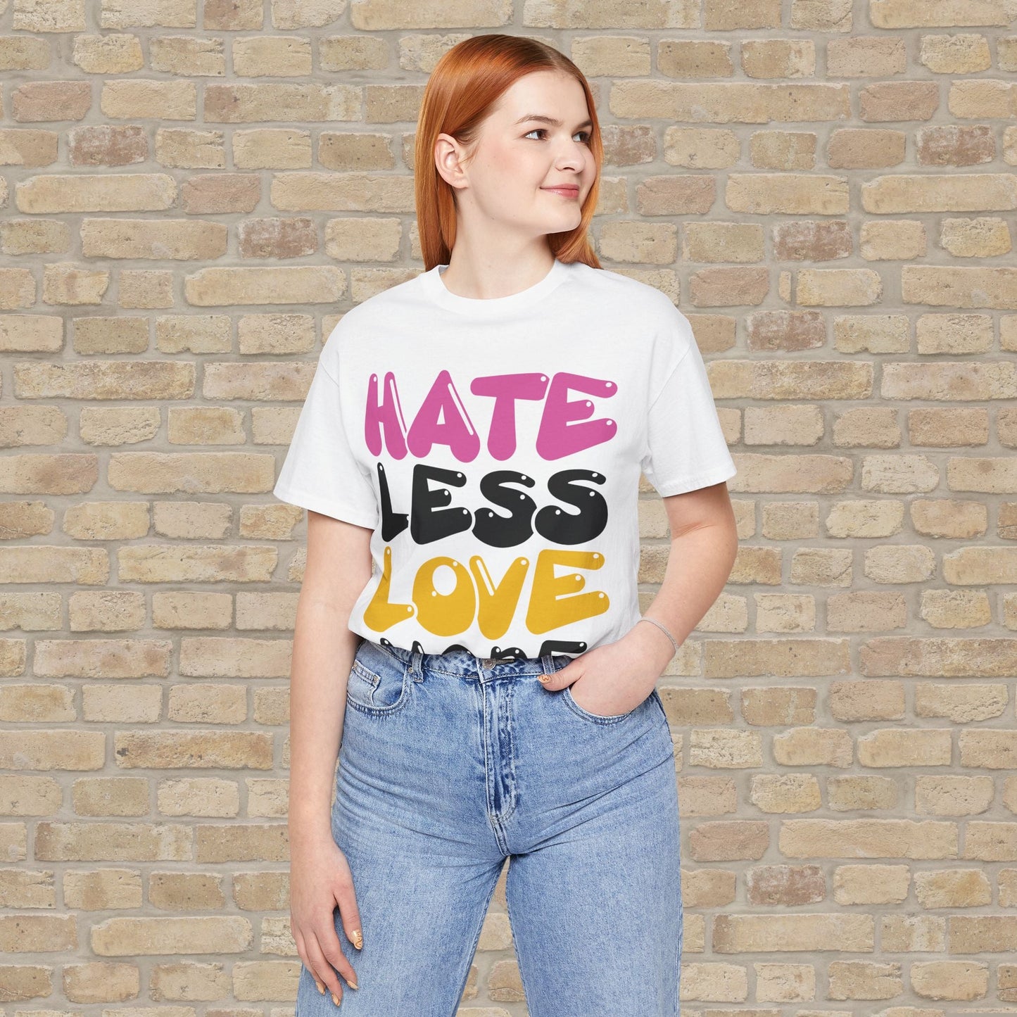 Text Only Love More Tee - Vibrant Styles