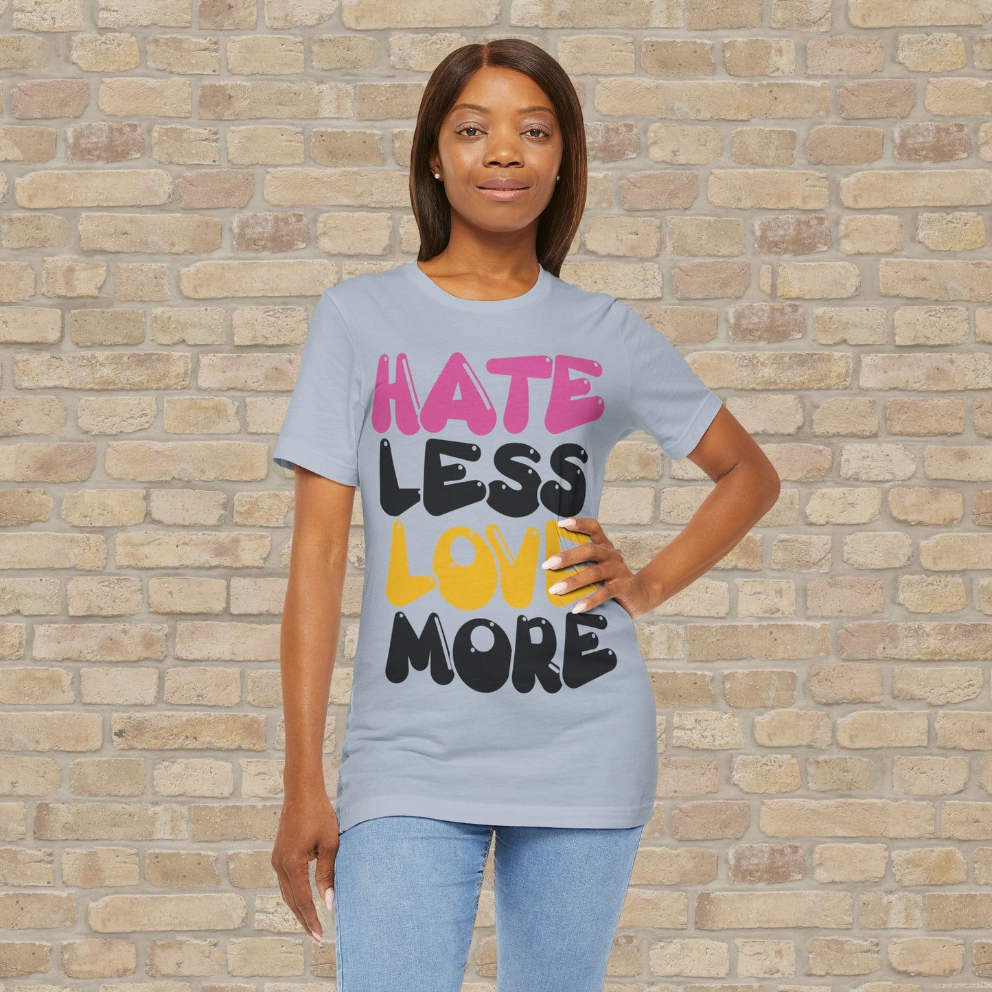 Text Only Love More Tee - Vibrant Styles