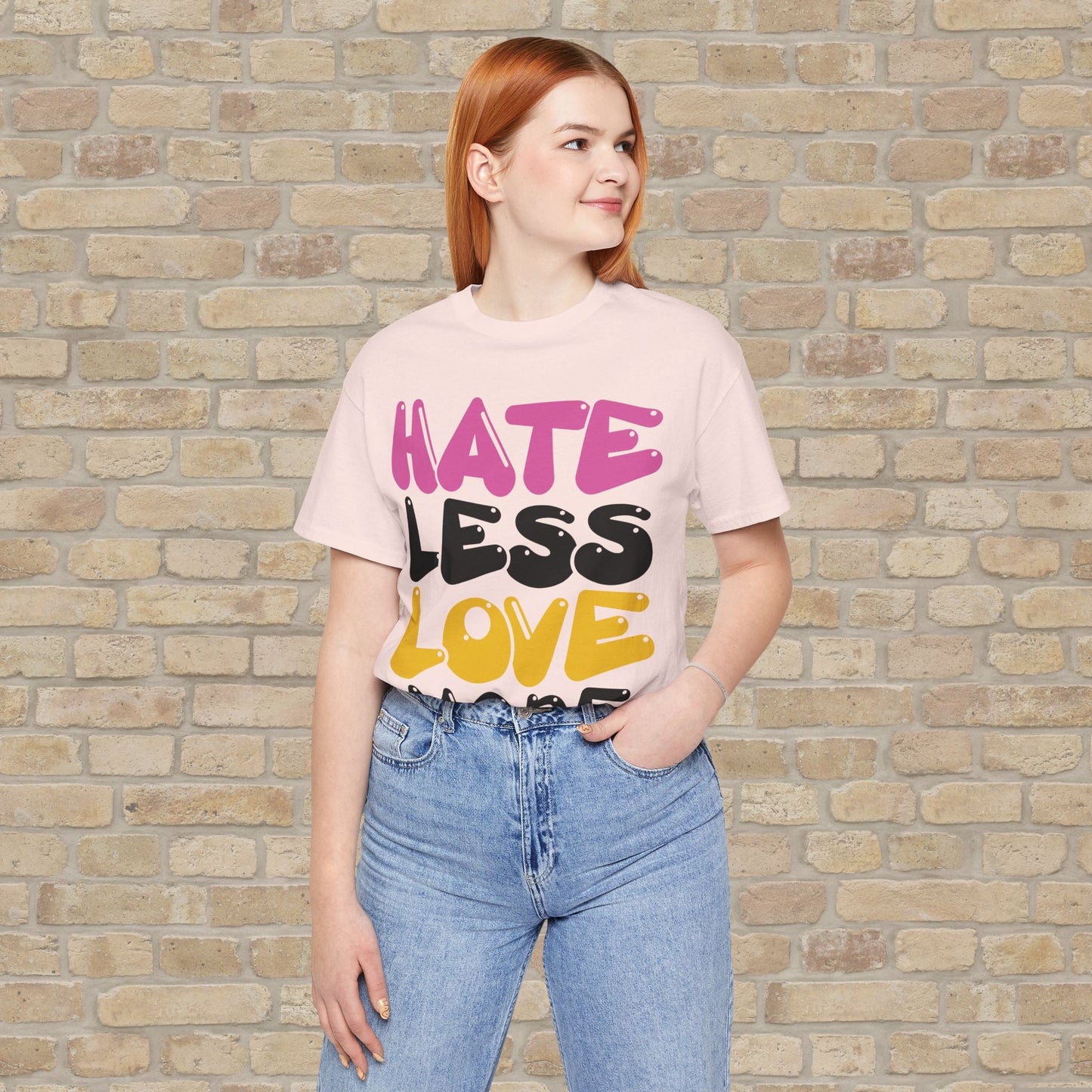 Text Only Love More Tee - Vibrant Styles