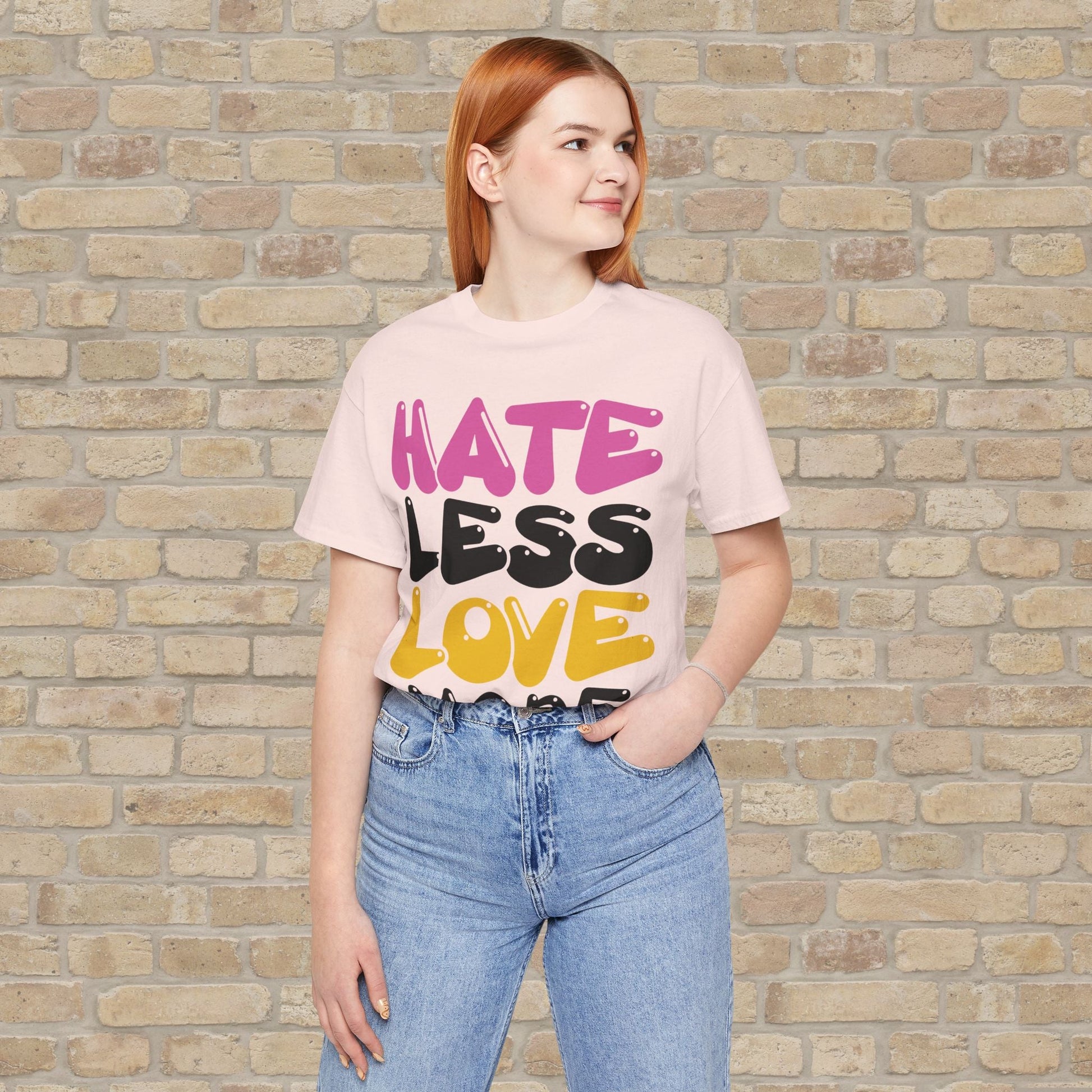 Text Only Love More Tee - Vibrant Styles