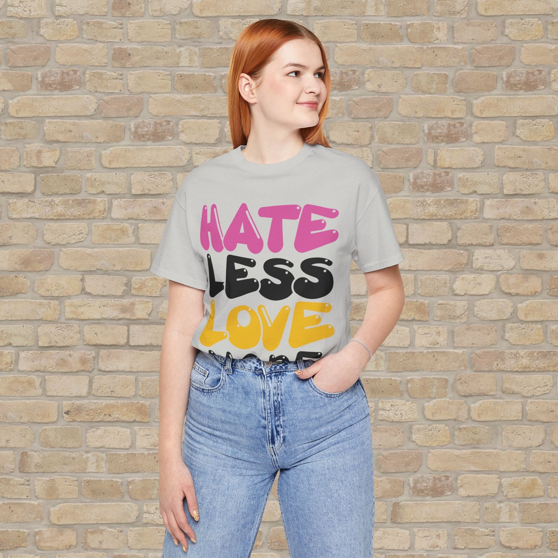 Text Only Love More Tee - Vibrant Styles