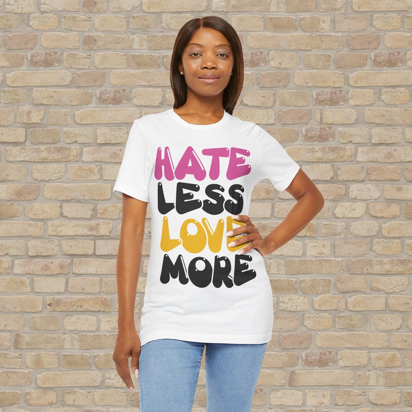 Text Only Love More Tee - Vibrant Styles