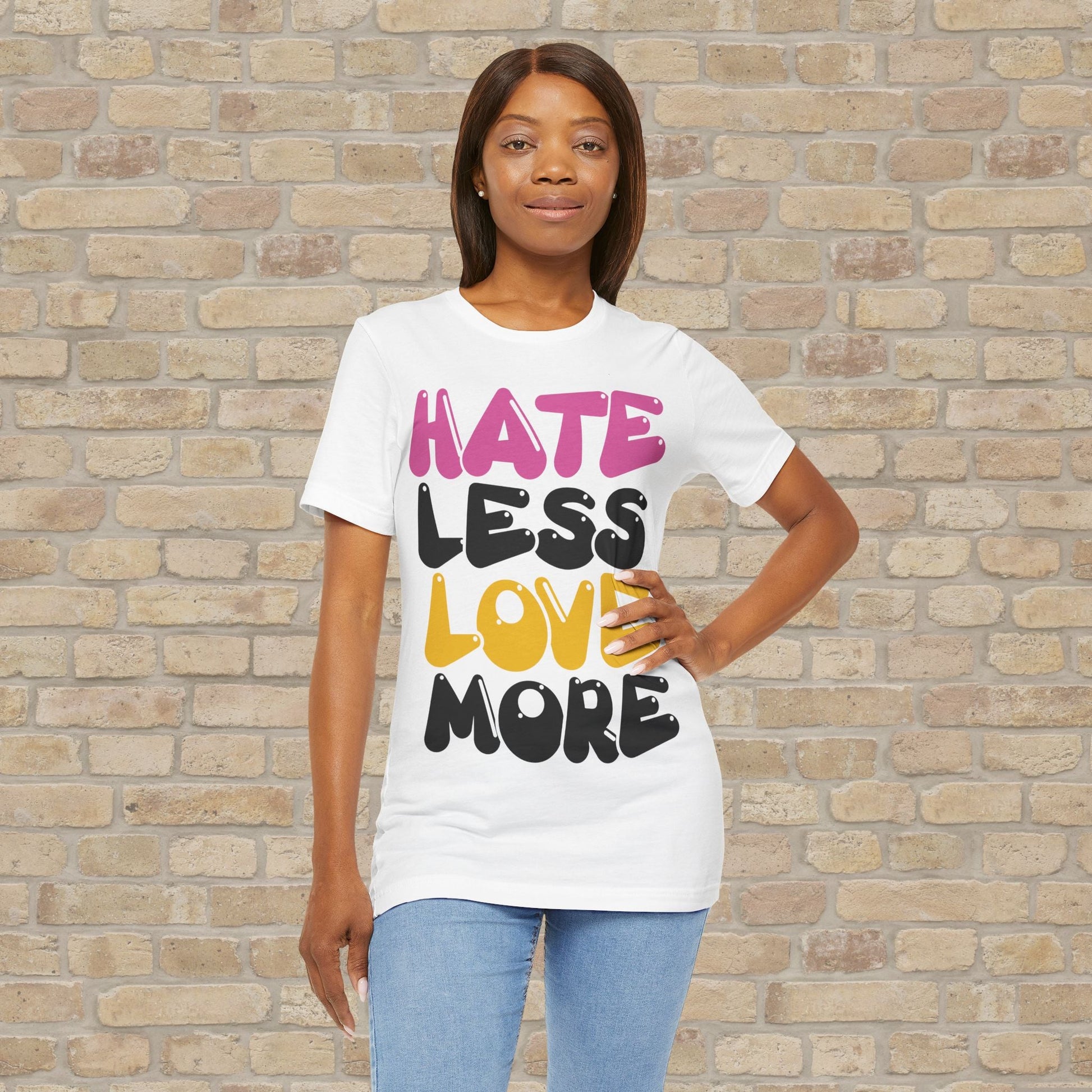 Text Only Love More Tee - Vibrant Styles
