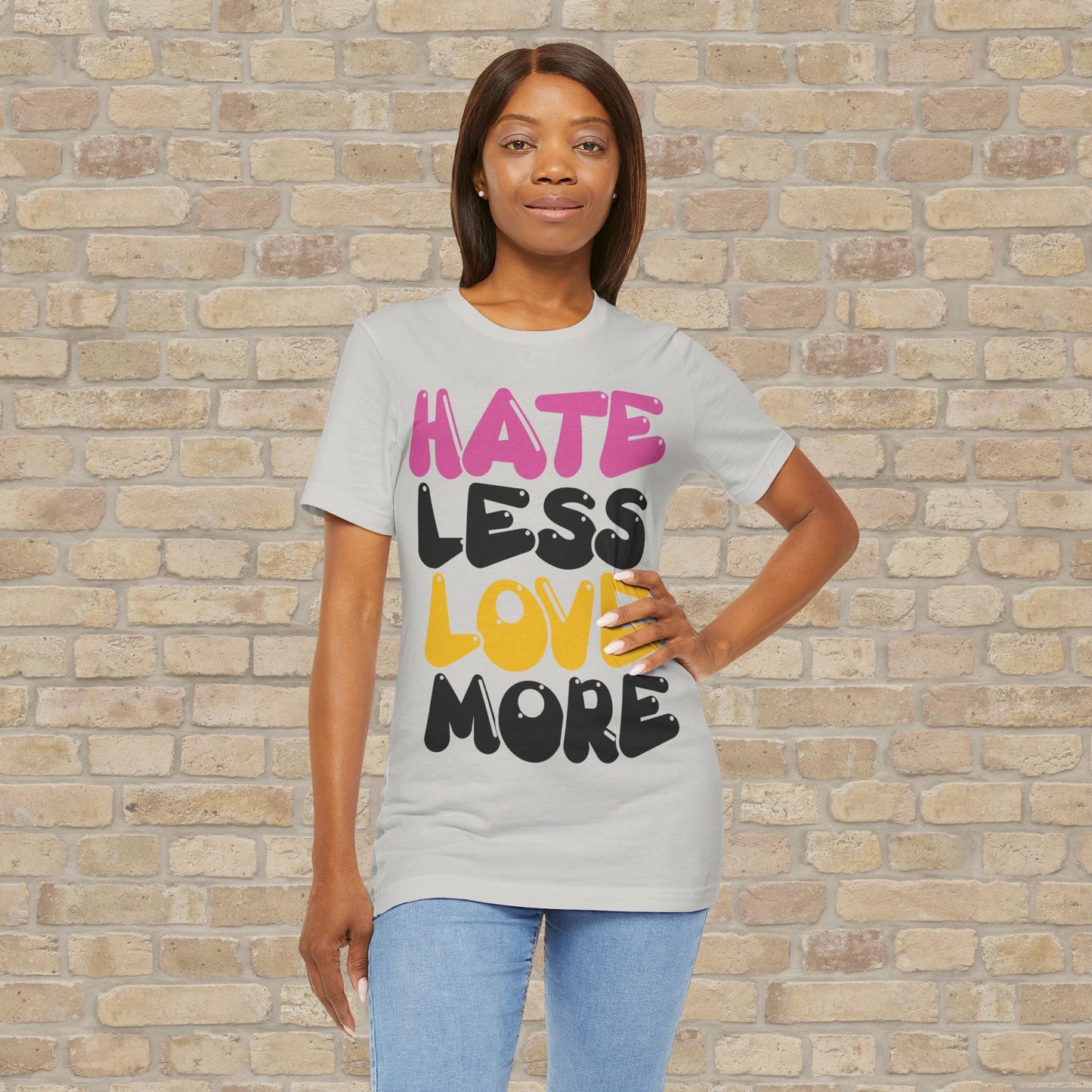 Text Only Love More Tee - Vibrant Styles