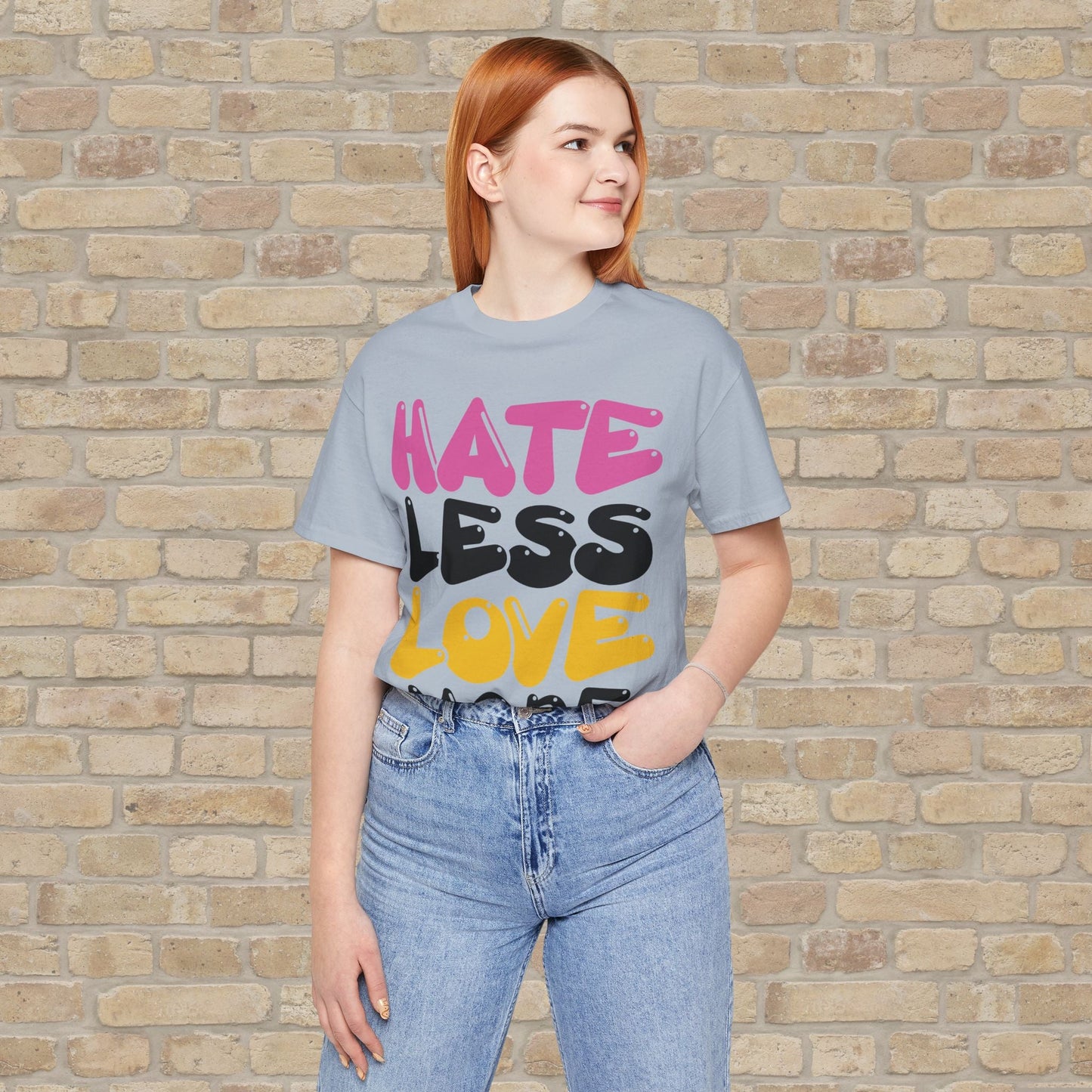 Text Only Love More Tee - Vibrant Styles