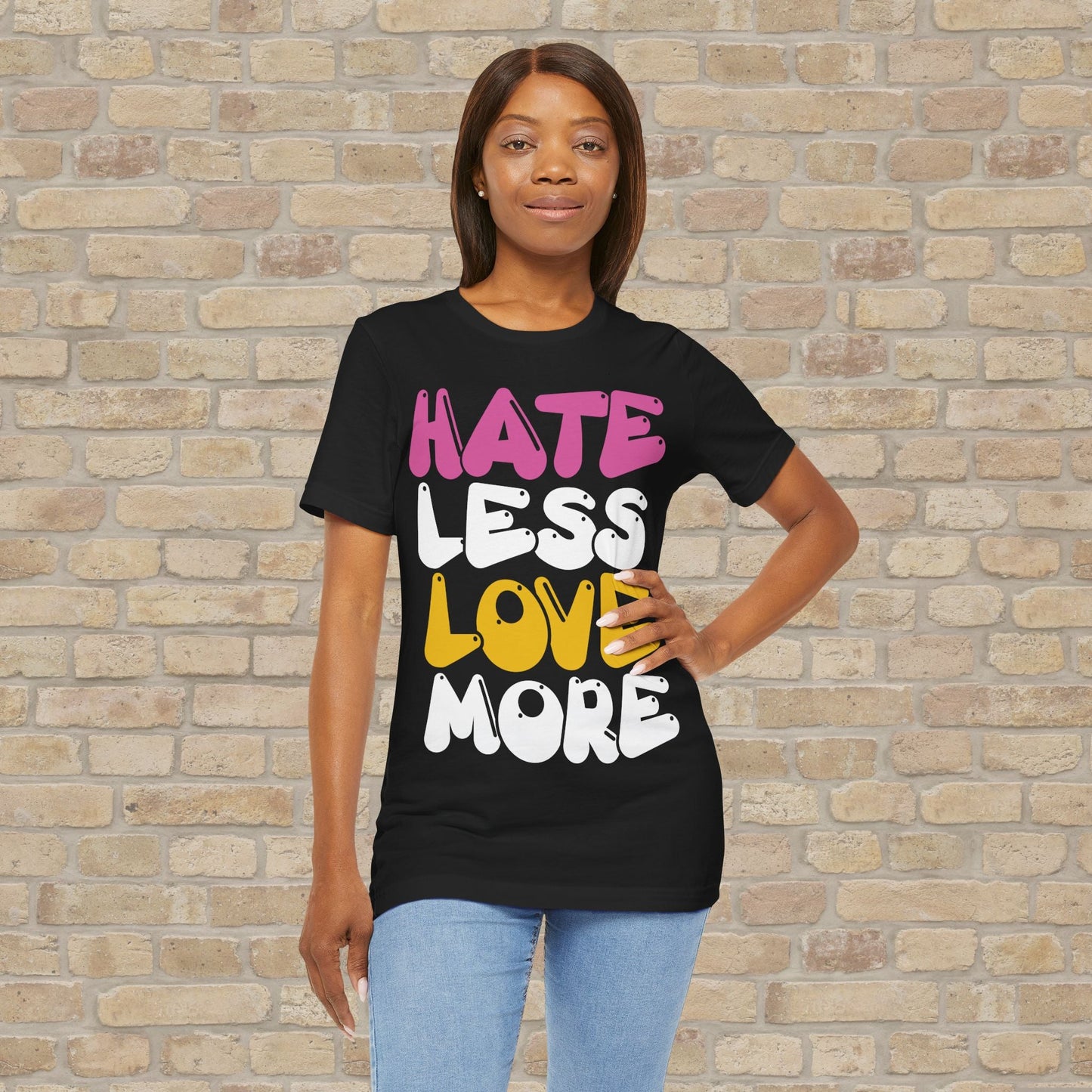 Text Only Love More Tee - Vibrant Styles