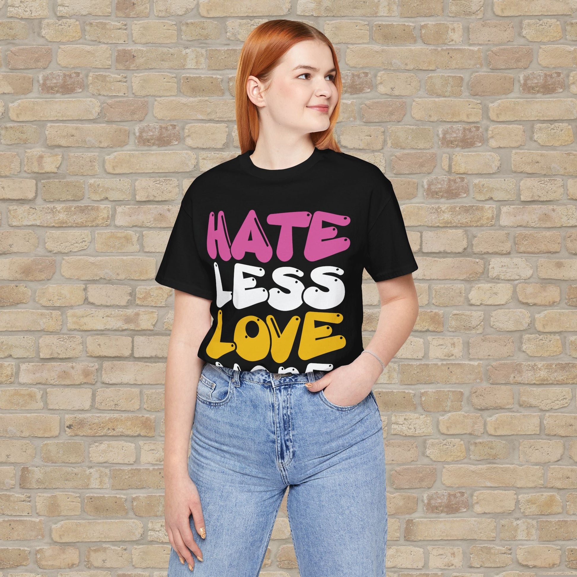 Text Only Love More Tee - Vibrant Styles