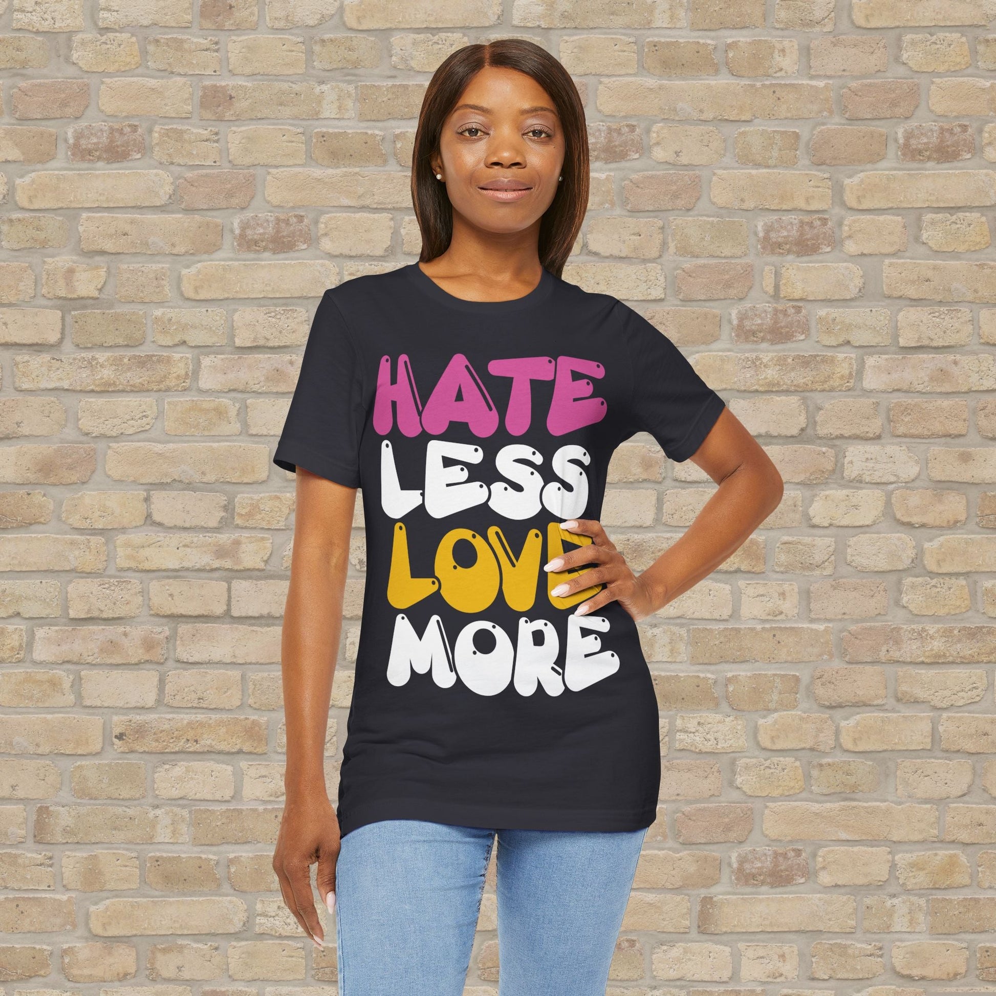 Text Only Love More Tee - Vibrant Styles