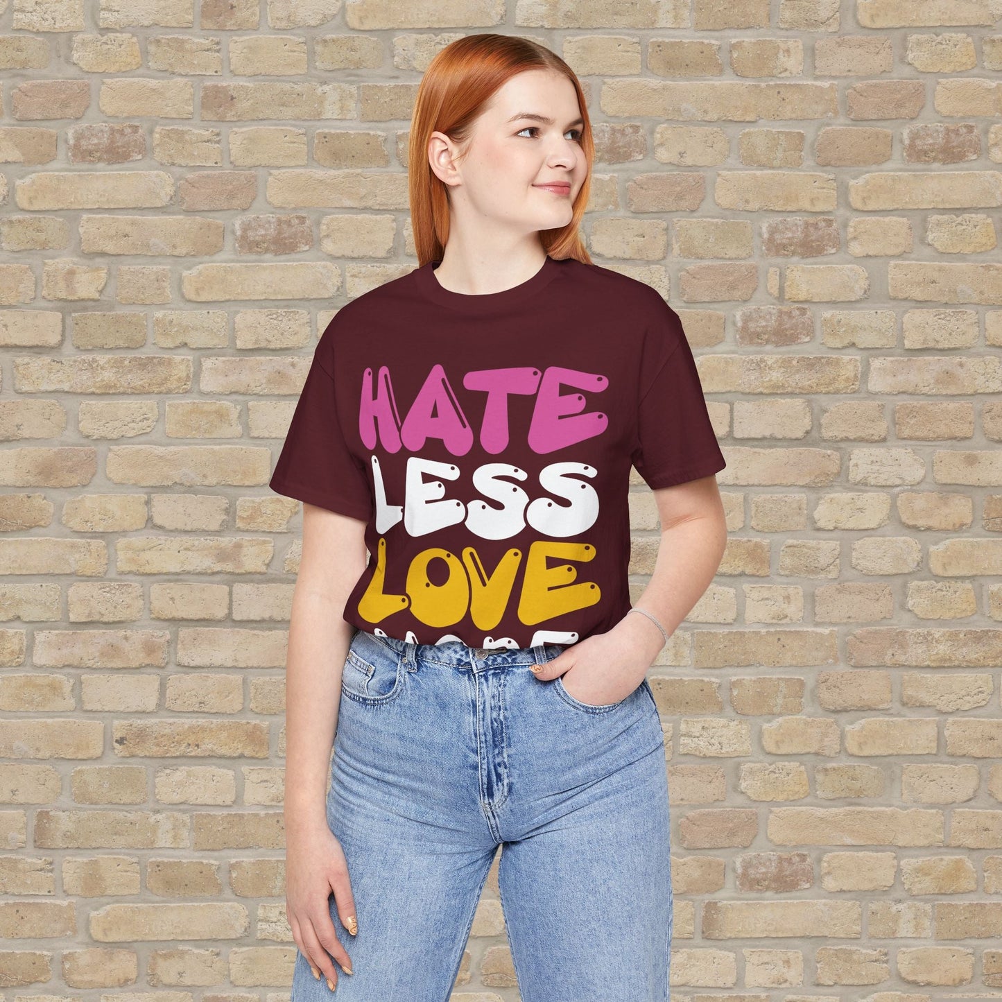 Text Only T-Shirts Love More Tee - Vibrant Styles