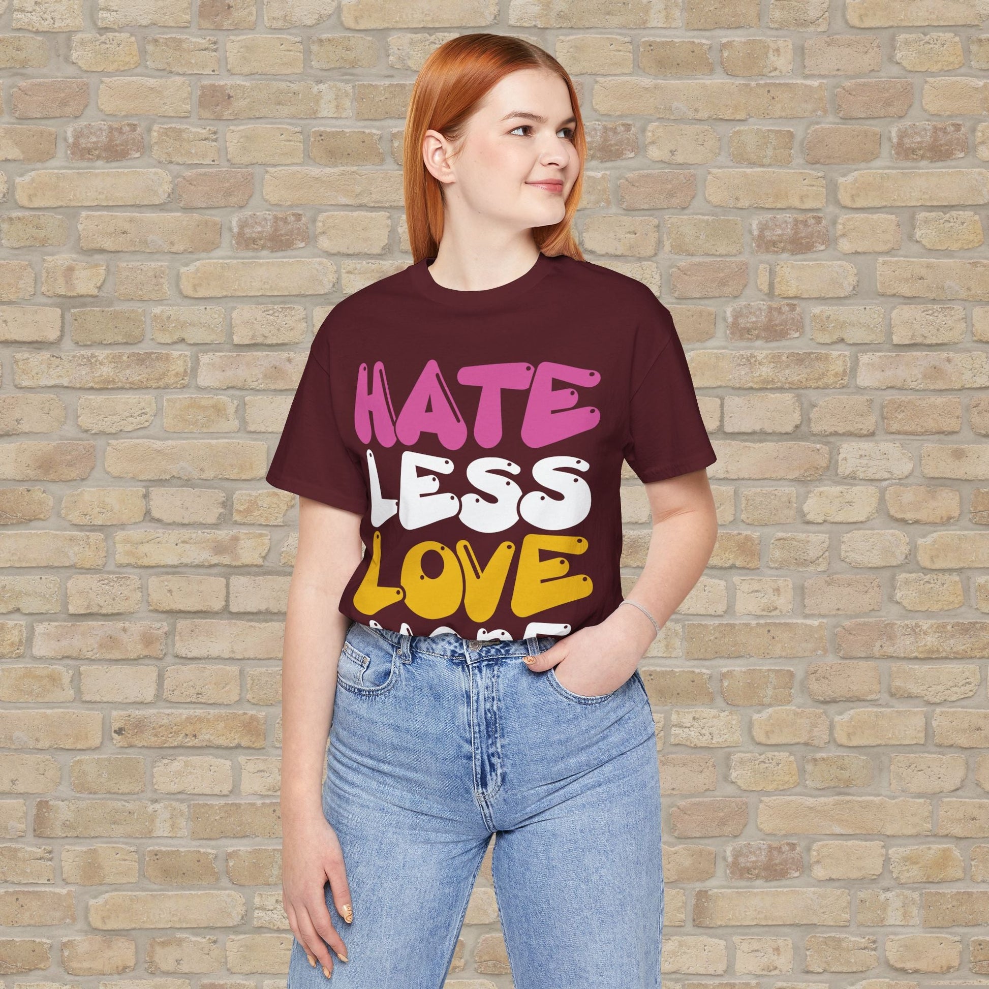 Text Only T-Shirts Love More Tee - Vibrant Styles