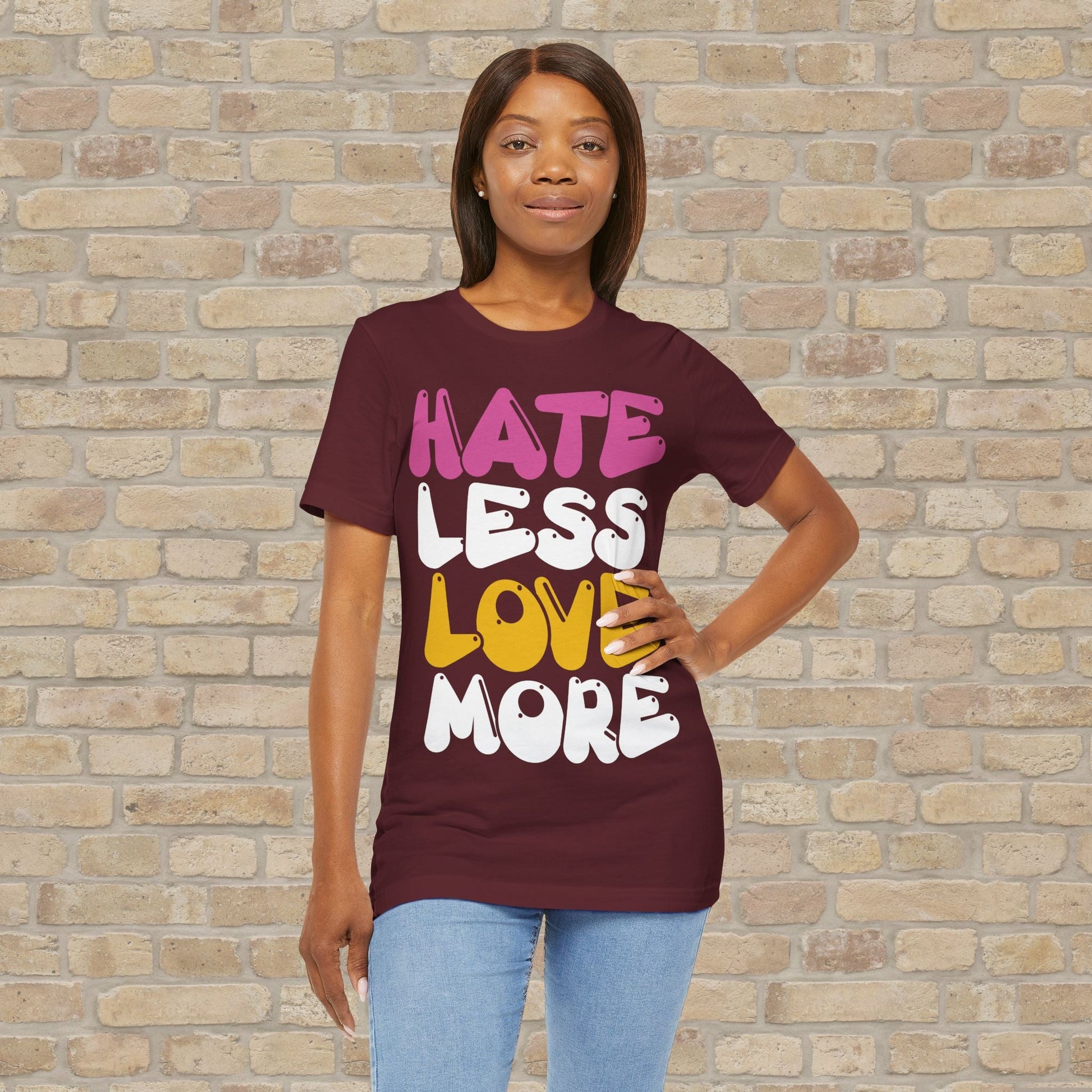 Text Only Love More Tee - Vibrant Styles