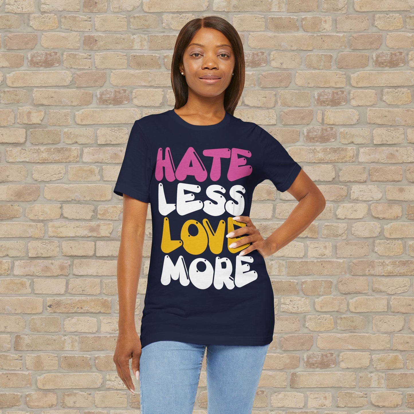 Text Only Love More Tee - Vibrant Styles