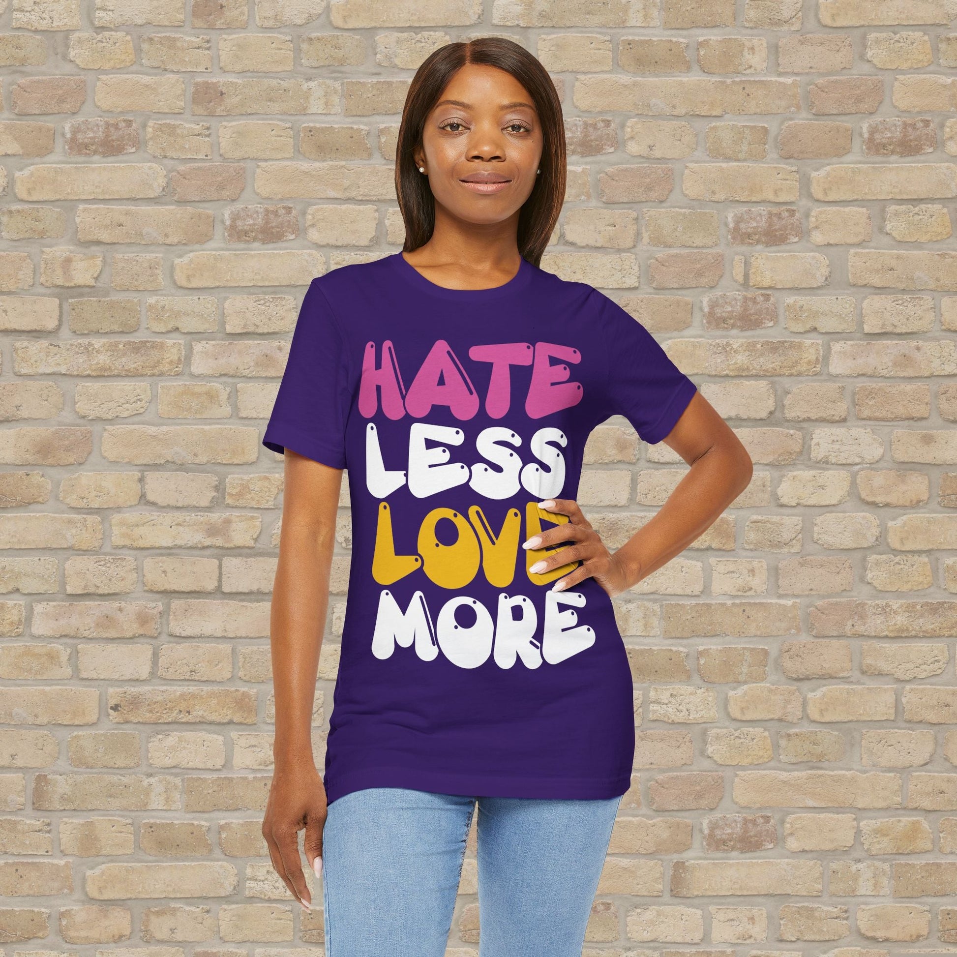Text Only Love More Tee - Vibrant Styles
