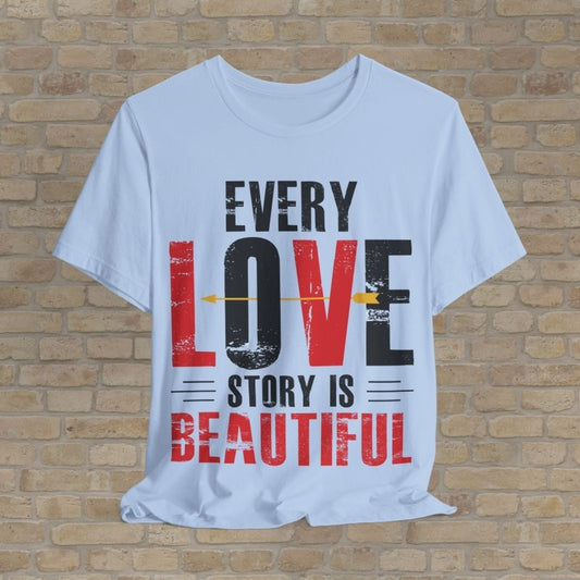 Text Only T-Shirts Love Story Tee - Vibrant Styles