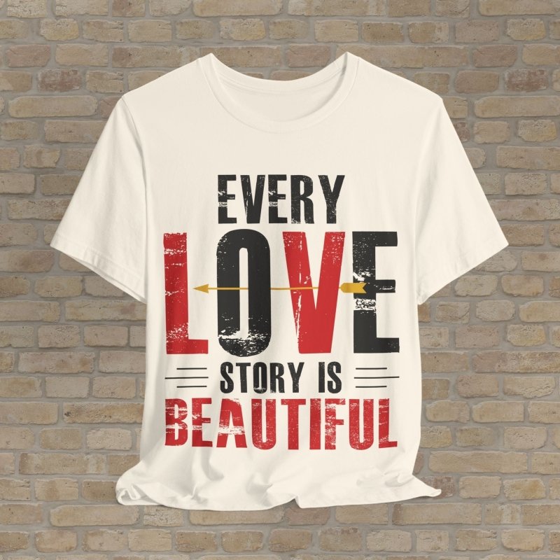 Text Only T-Shirts Love Story Tee - Vibrant Styles
