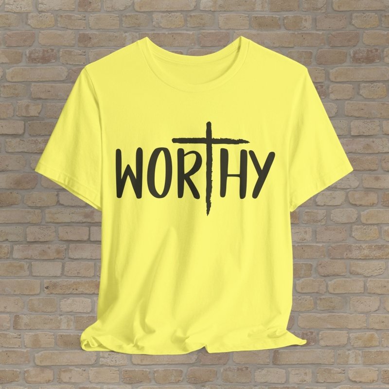 Mostly Text T-Shirts Made Worthy Tee - Vibrant Styles