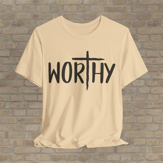Mostly Text T-Shirts Made Worthy Tee - Vibrant Styles