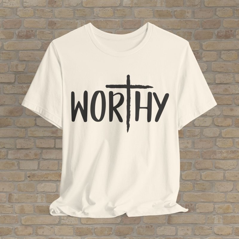 Mostly Text T-Shirts Made Worthy Tee - Vibrant Styles