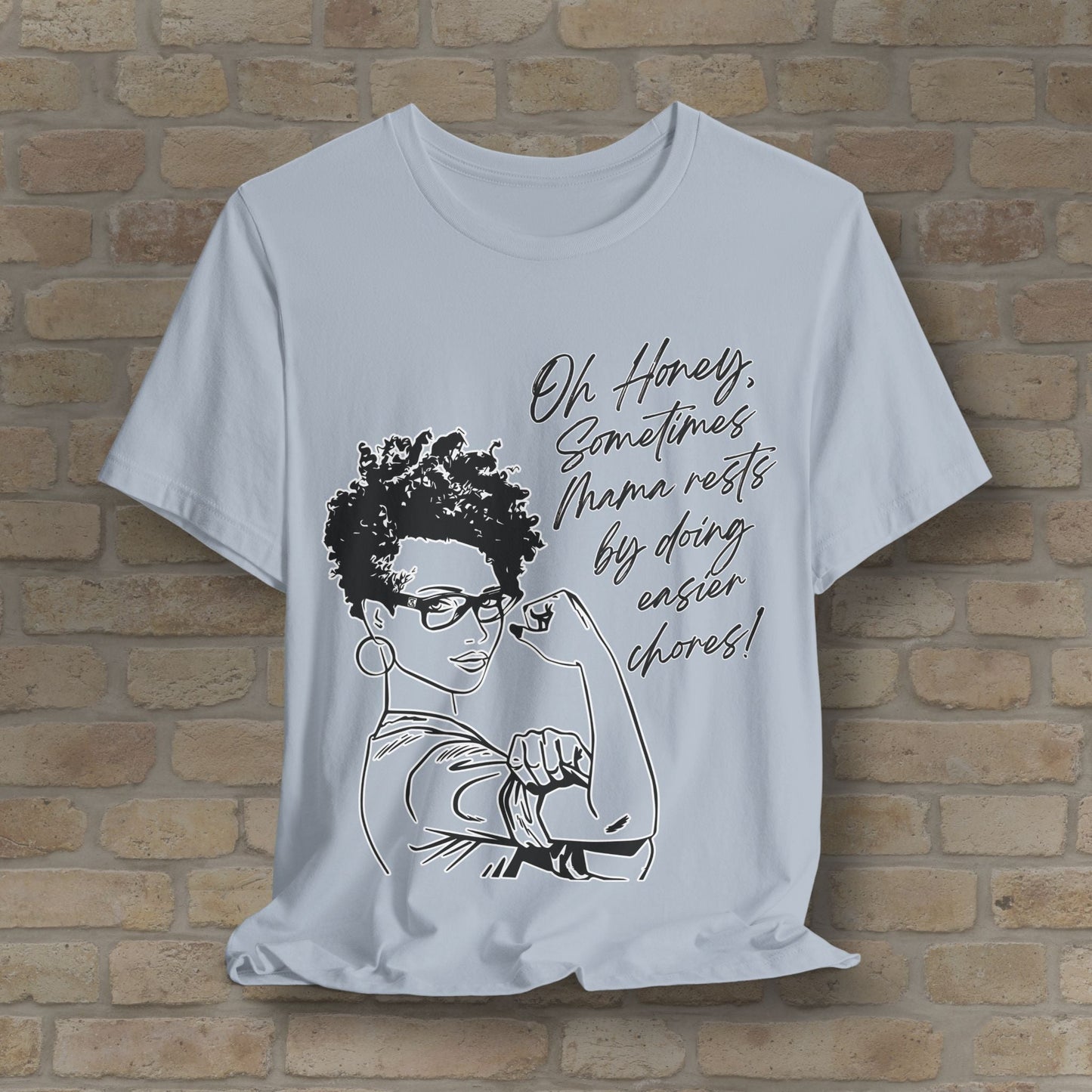 Graphic & Text T-Shirts Mama Rests By Doing Easier Chores Tee - Vibrant Styles