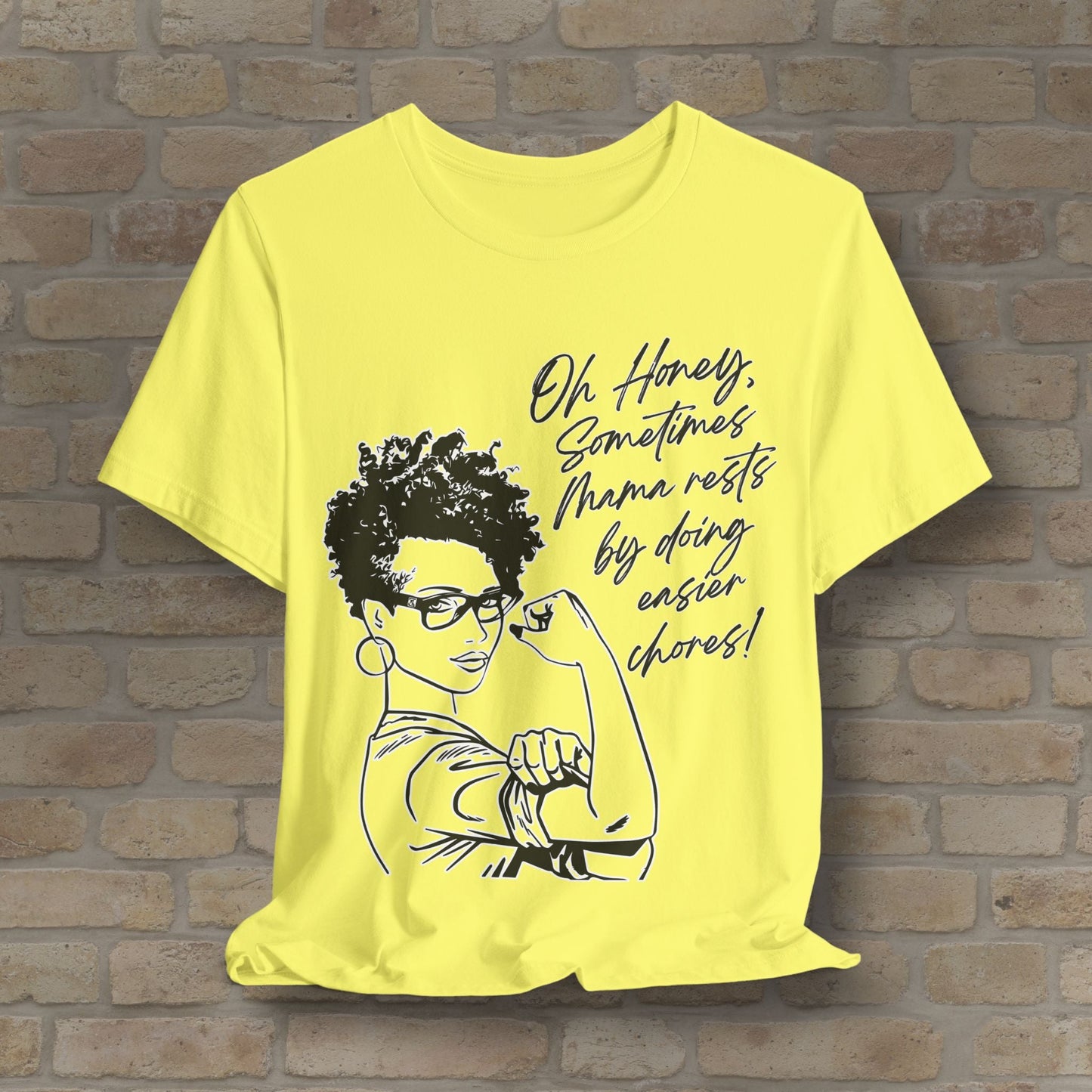 Graphic & Text Mama Rests By Doing Easier Chores Tee - Vibrant Styles