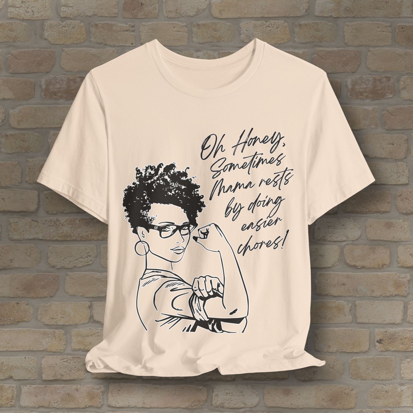Graphic & Text T-Shirts Mama Rests By Doing Easier Chores Tee - Vibrant Styles