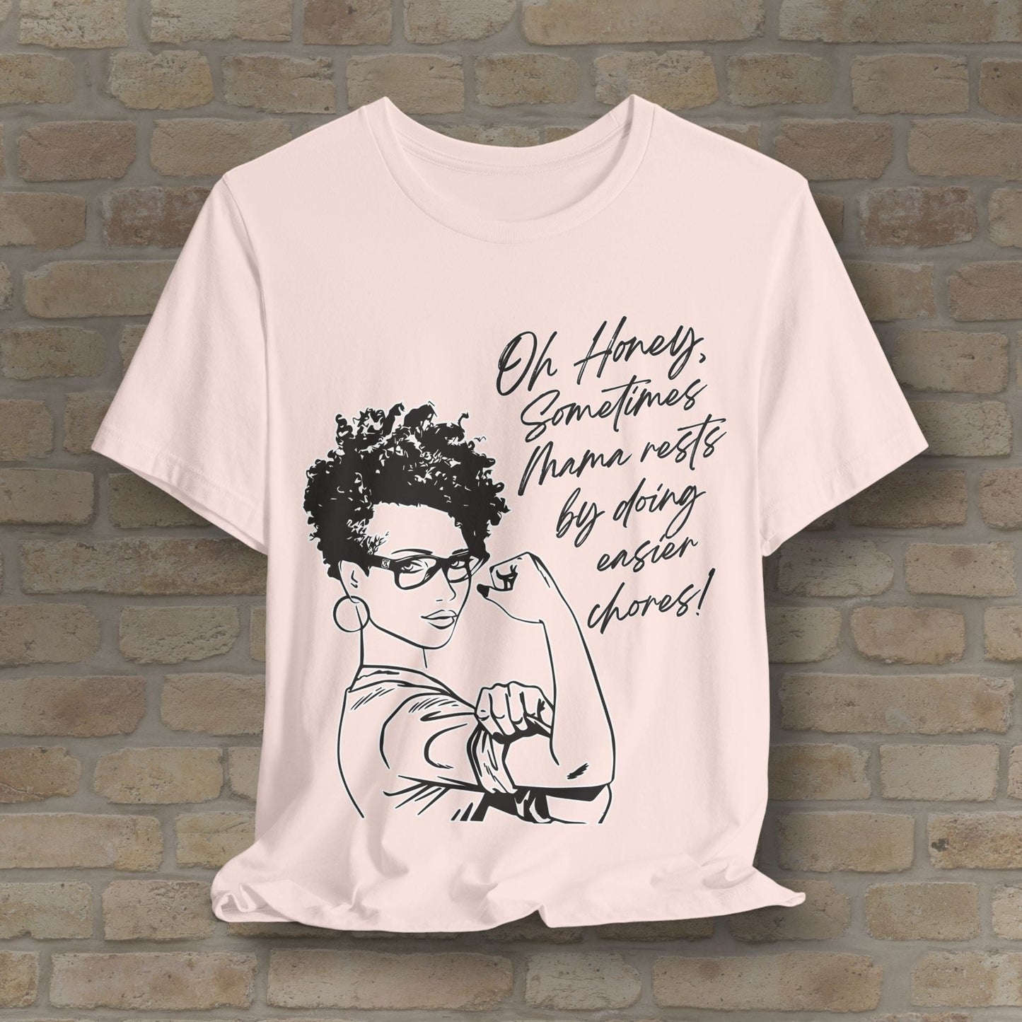 Graphic & Text T-Shirts Mama Rests By Doing Easier Chores Tee - Vibrant Styles