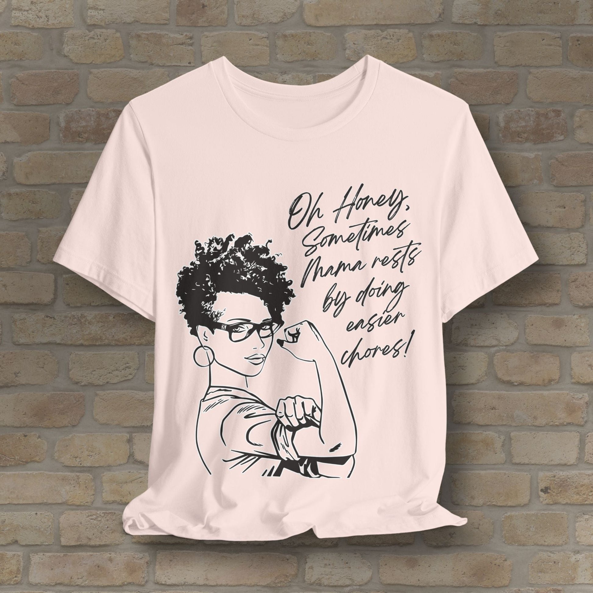 Graphic & Text T-Shirts Mama Rests By Doing Easier Chores Tee - Vibrant Styles