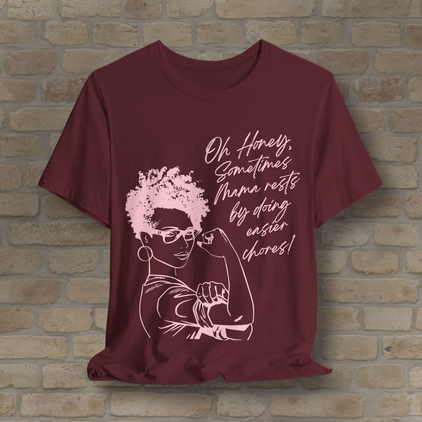 Graphic & Text T-Shirts Mama Rests By Doing Easier Chores Tee - Vibrant Styles