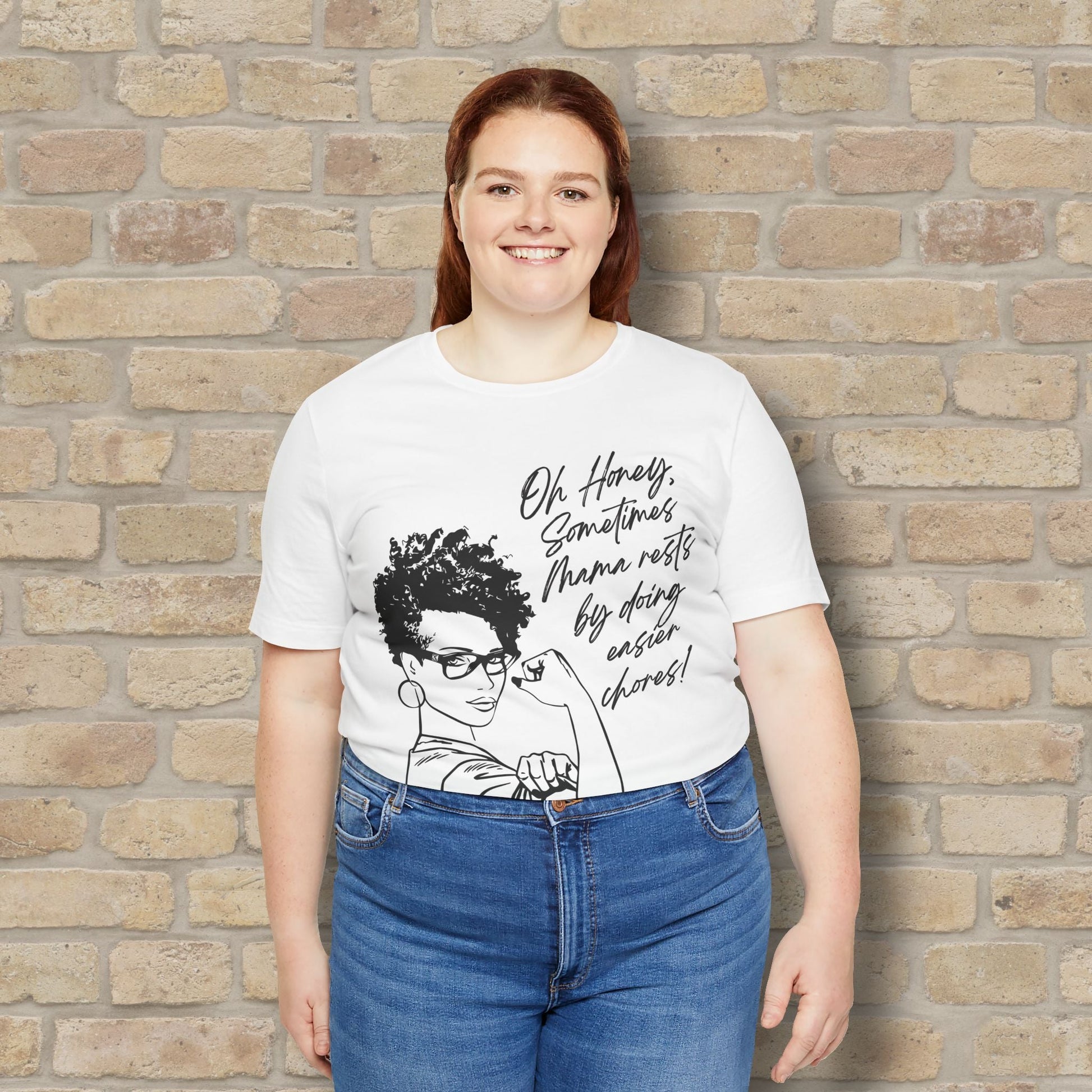 Graphic & Text T-Shirts Mama Rests By Doing Easier Chores Tee - Vibrant Styles