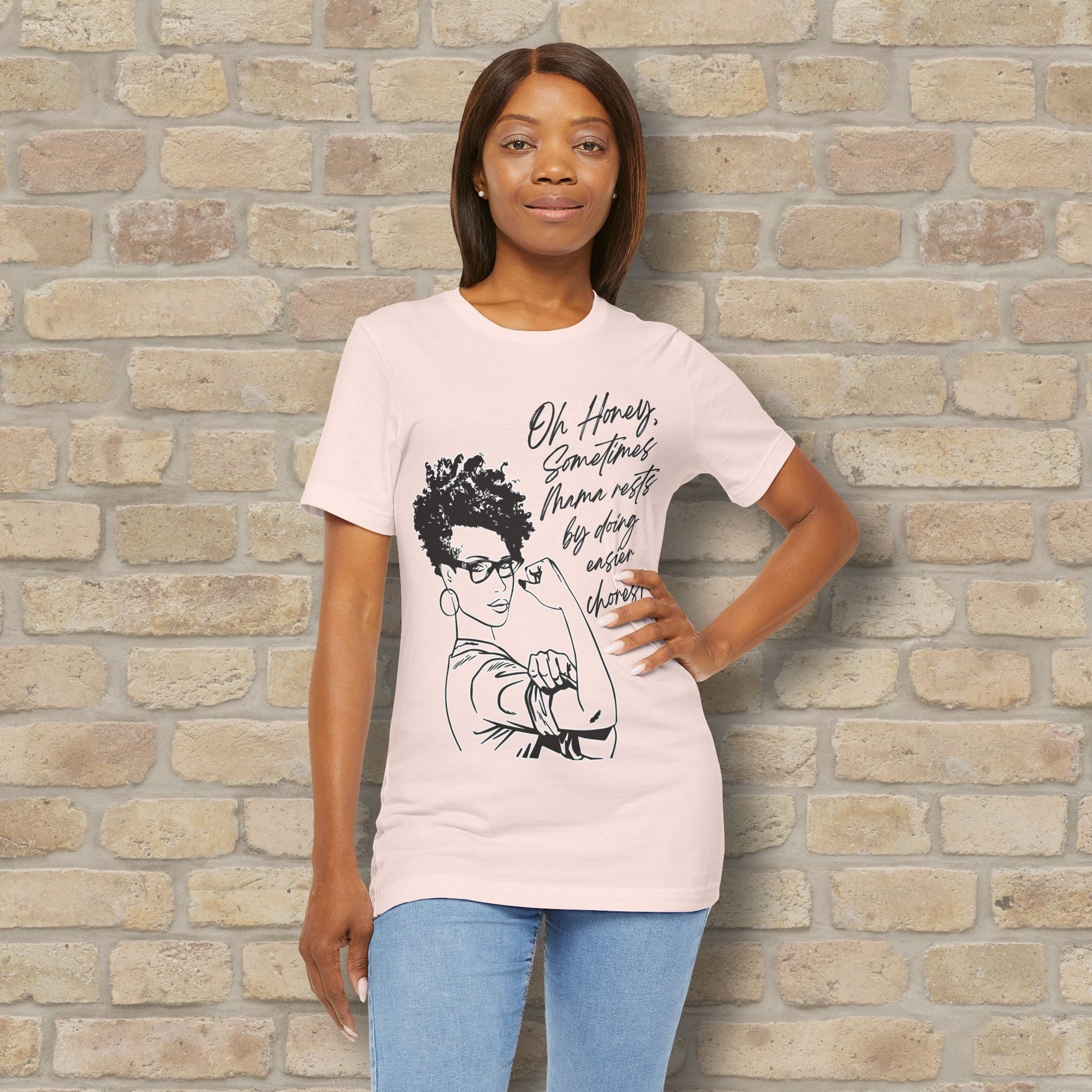 Graphic & Text T-Shirts Mama Rests By Doing Easier Chores Tee - Vibrant Styles