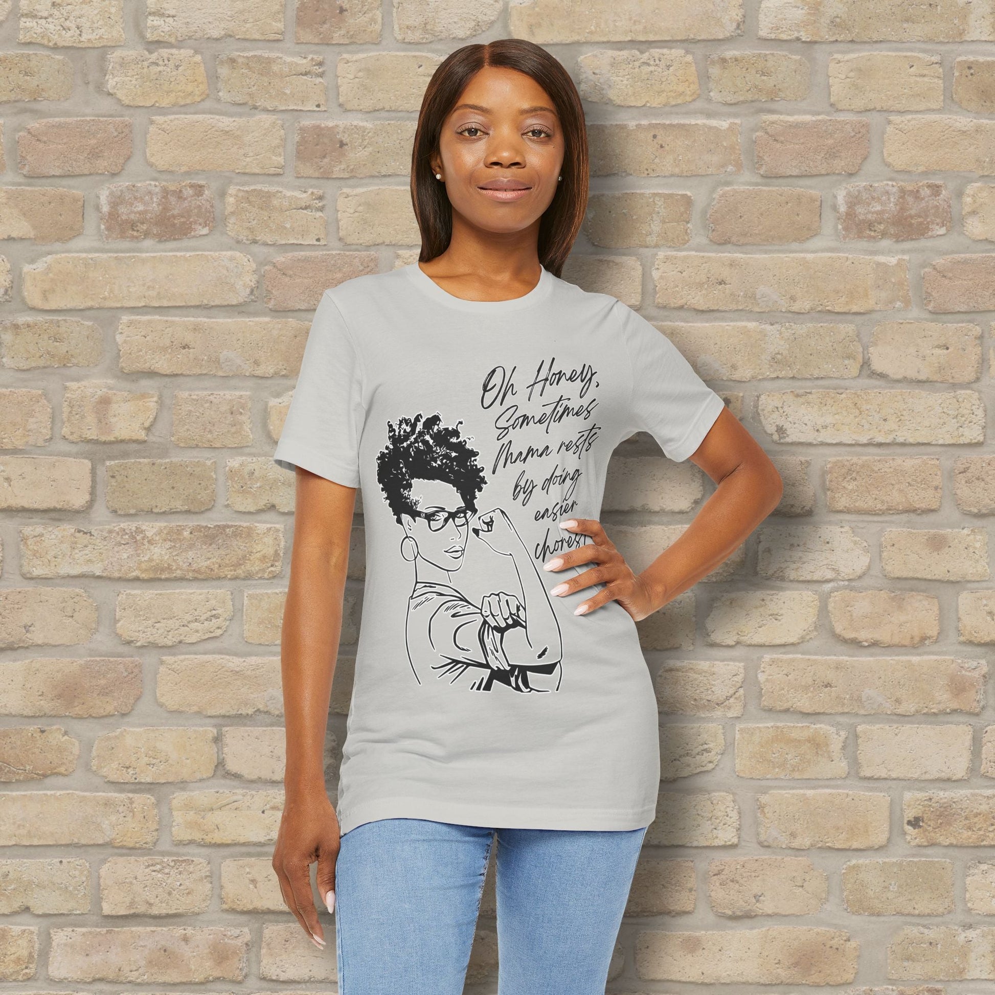 Graphic & Text T-Shirts Mama Rests By Doing Easier Chores Tee - Vibrant Styles
