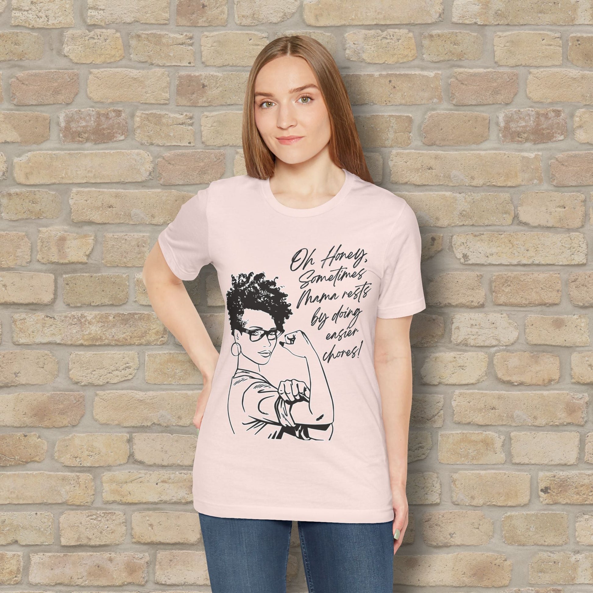 Graphic & Text T-Shirts Mama Rests By Doing Easier Chores Tee - Vibrant Styles