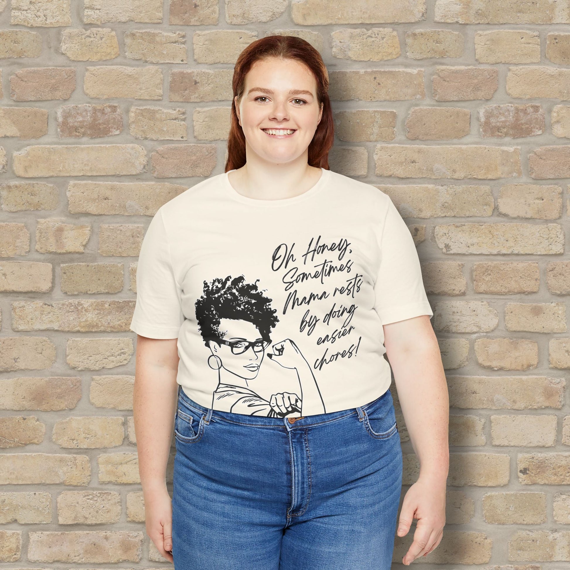 Graphic & Text T-Shirts Mama Rests By Doing Easier Chores Tee - Vibrant Styles