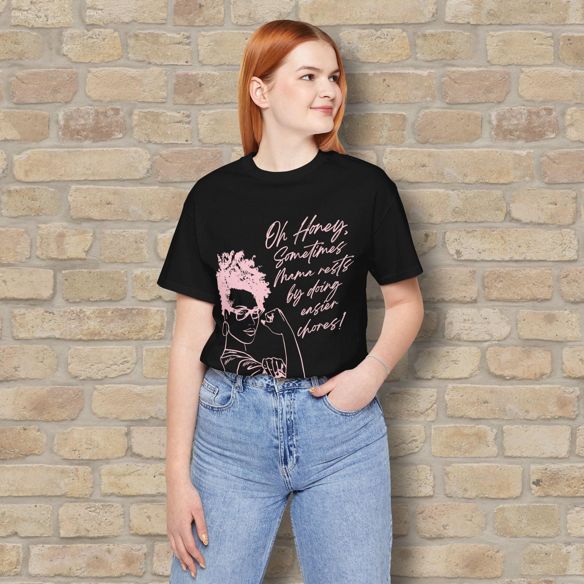 Graphic & Text T-Shirts Mama Rests By Doing Easier Chores Tee - Vibrant Styles