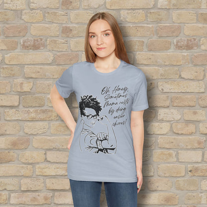 Graphic & Text Mama Rests By Doing Easier Chores Tee - Vibrant Styles