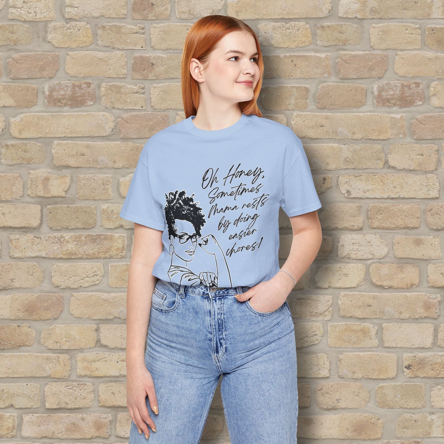 Graphic & Text T-Shirts Mama Rests By Doing Easier Chores Tee - Vibrant Styles