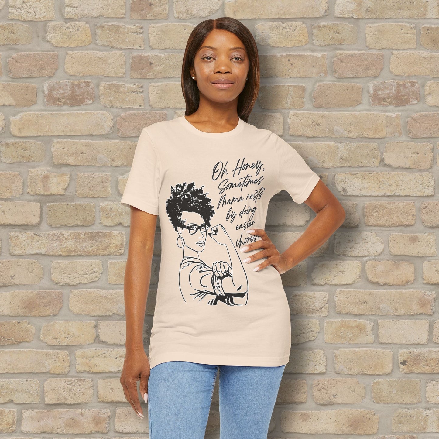 Graphic & Text T-Shirts Mama Rests By Doing Easier Chores Tee - Vibrant Styles